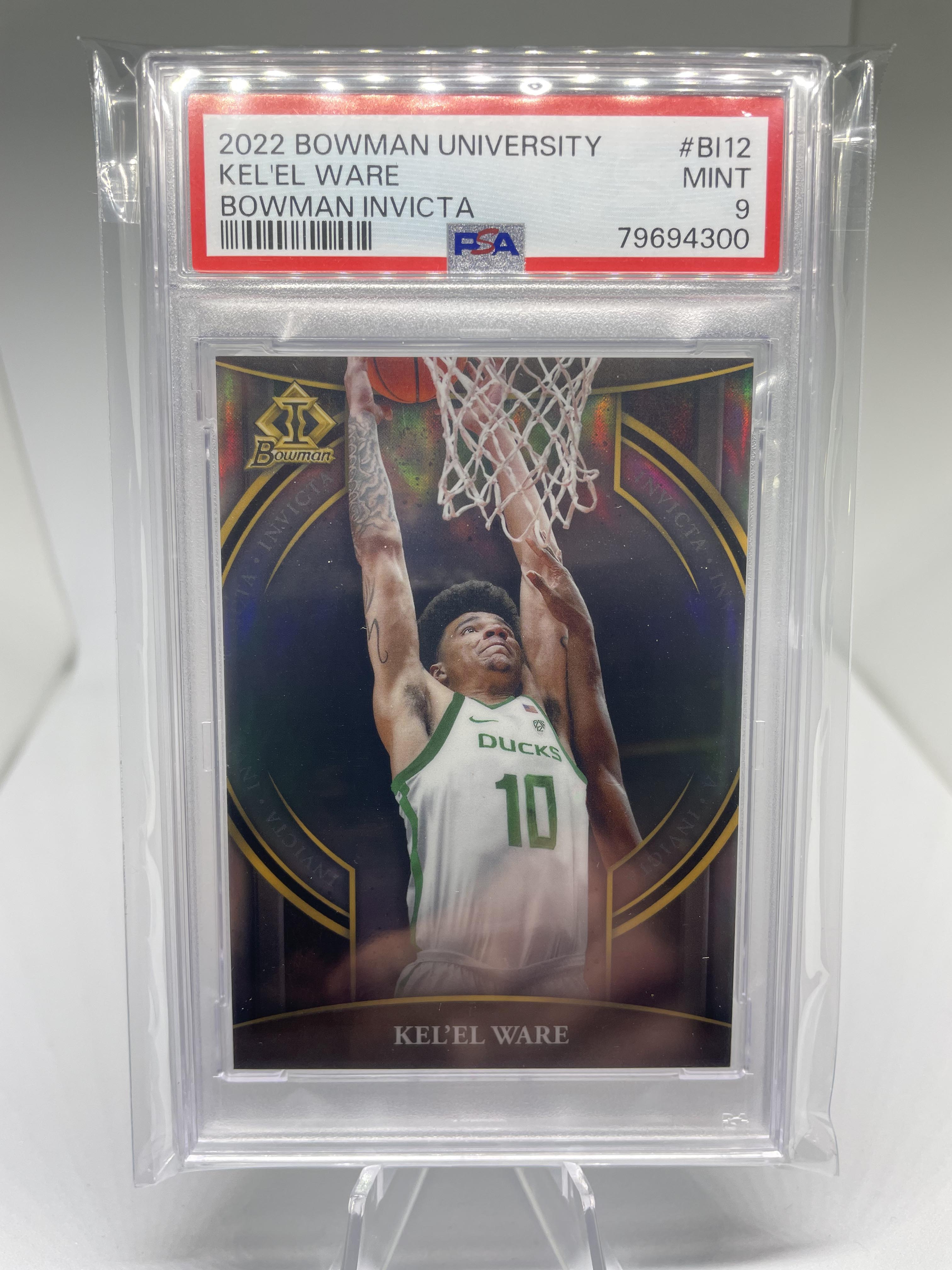 2022-23 Bowman University Chrome Kel'El Ware Invicta Rookie Insert PSA 9 Mint