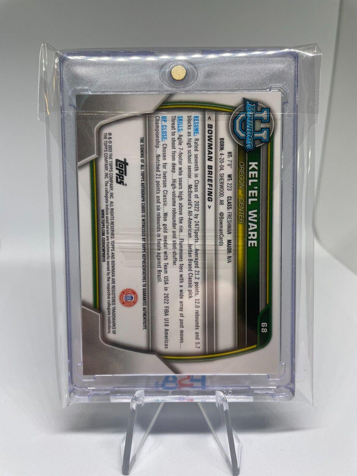 2022-23 Bowman University Chrome Kel'El Ware Rookie Auto #68