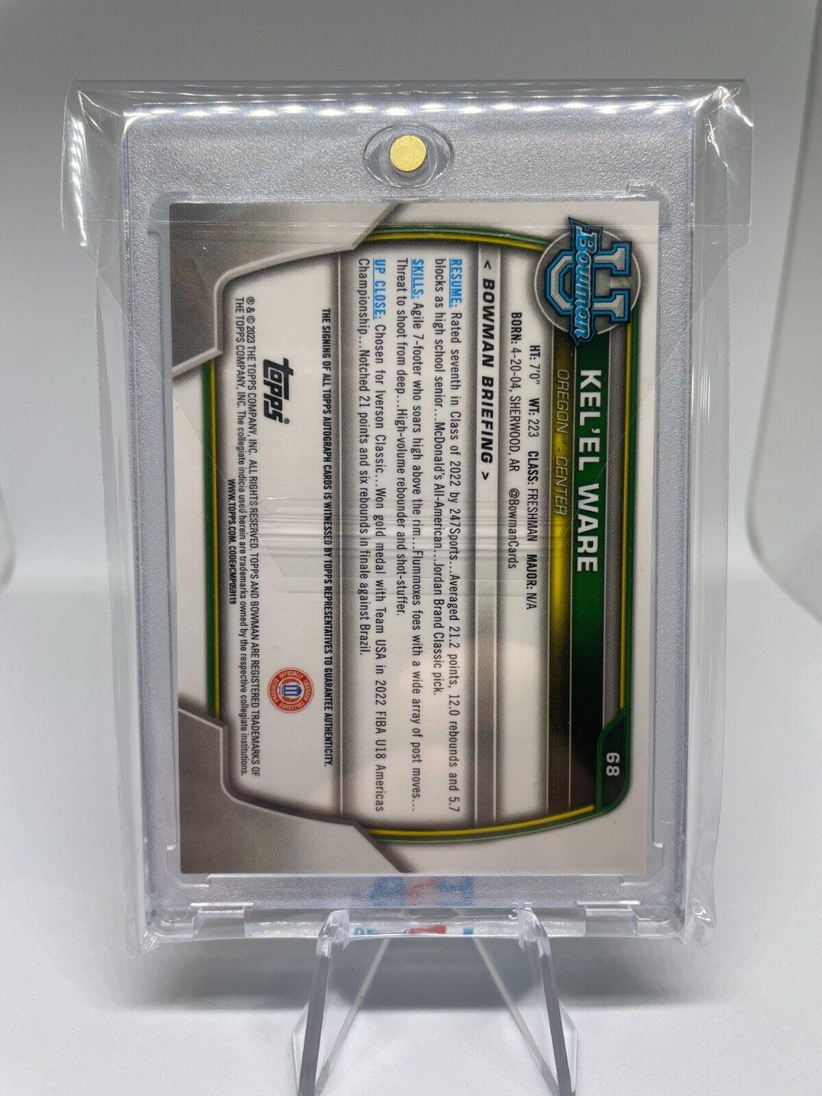 2022-23 Bowman University Chrome Kel'El Ware Rookie Auto #68