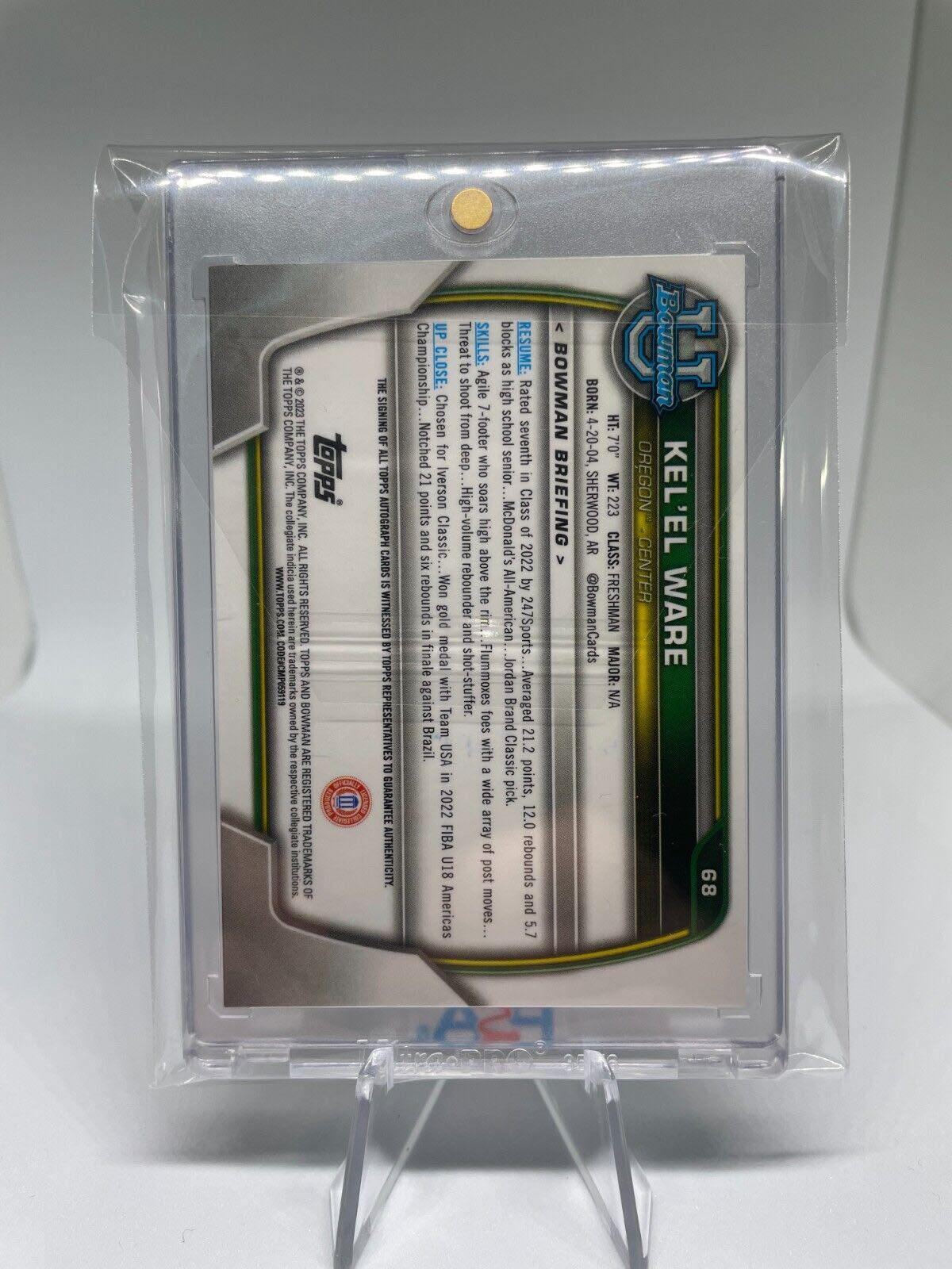 2022-23 Bowman University Chrome Kel'El Ware Rookie Auto #68