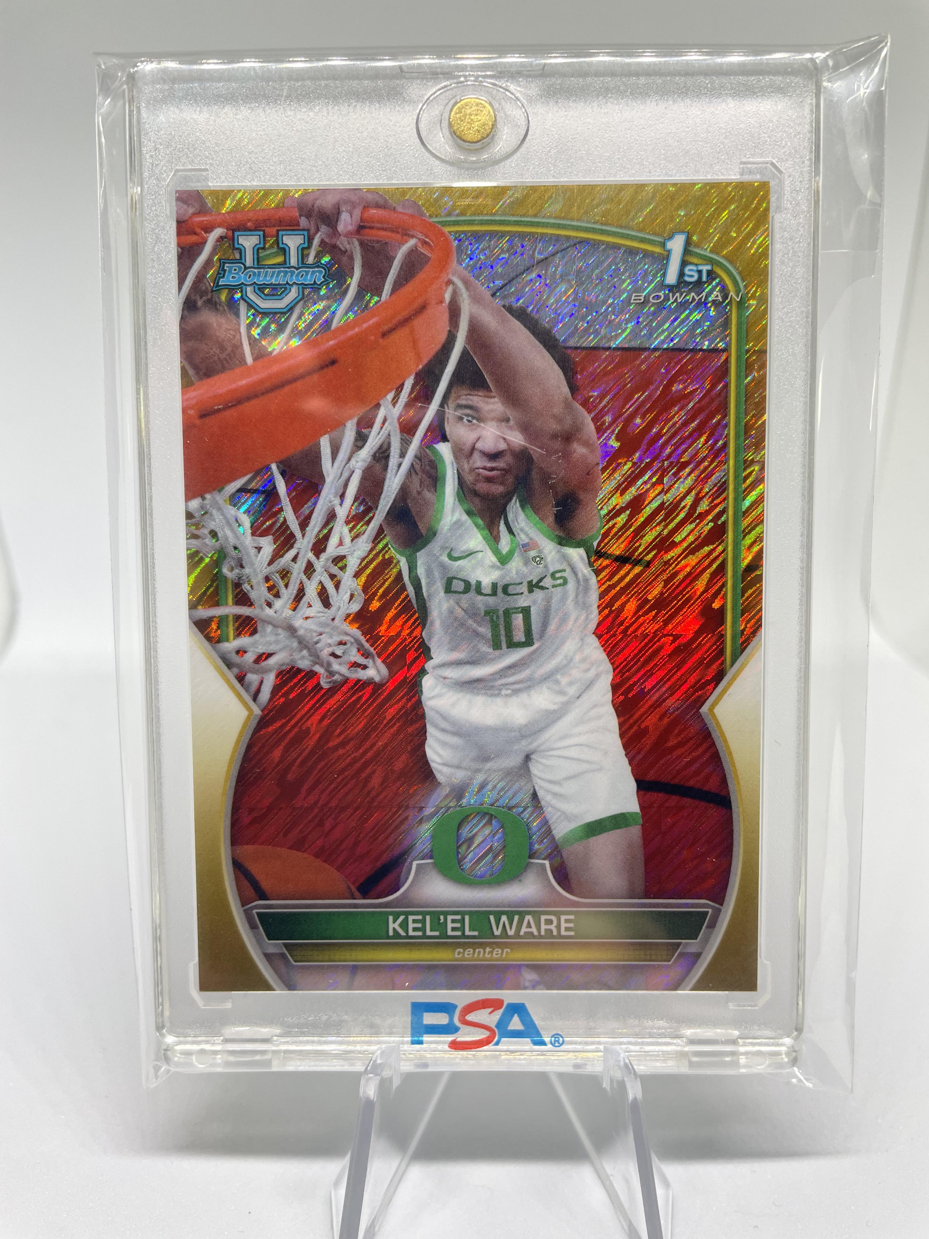 2022-23 Bowman University Chrome Kel'El Ware Yellow Refractor /75