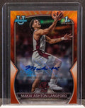 2022-23 Bowman University Chrome Makai Ashton-Langford Orange Shimmer Auto /25