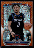 2022-23 Bowman University Chrome Zion Cruz Orange Refractor /25