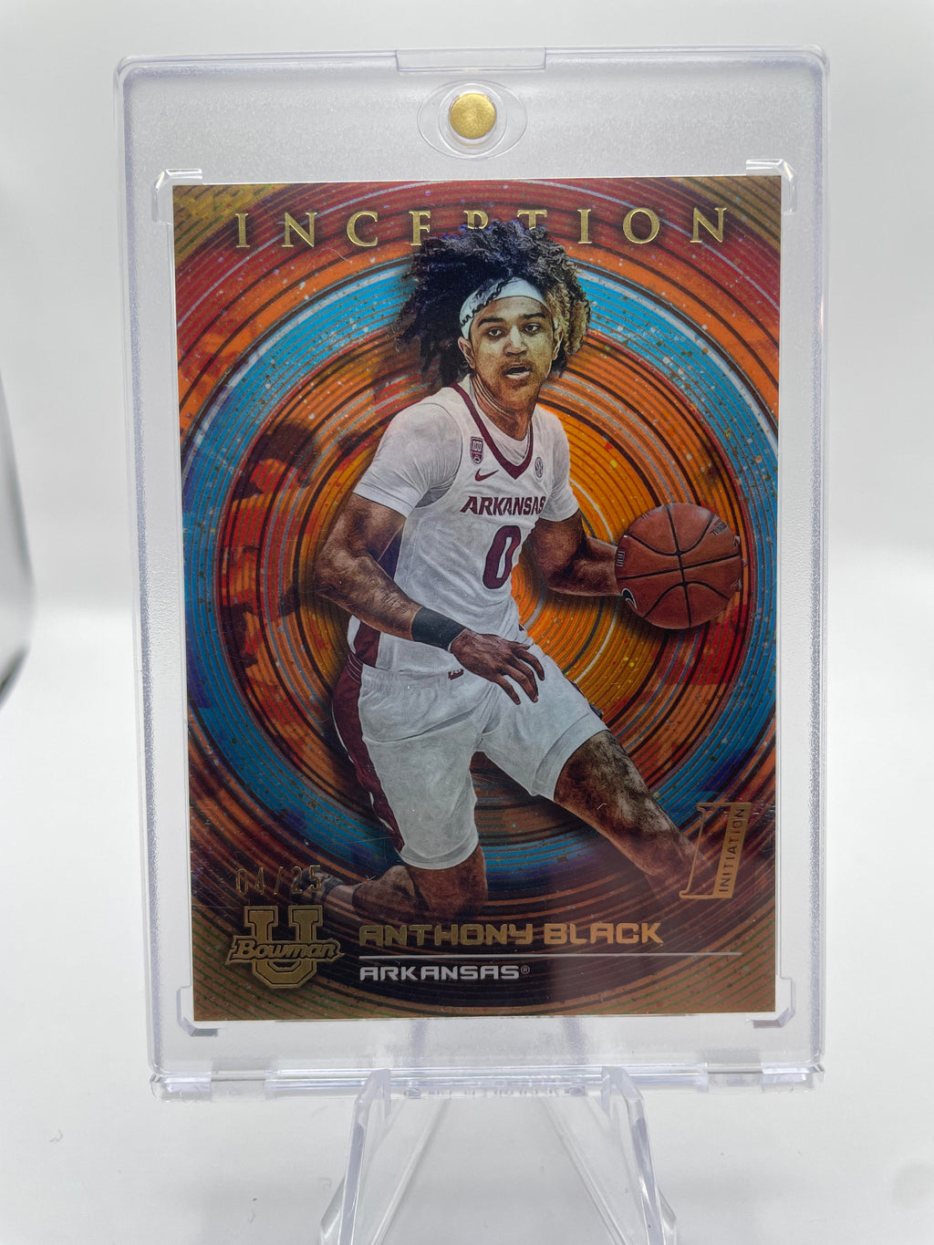 2022-23 Bowman University Inception Anthony Black Orange Foil /25