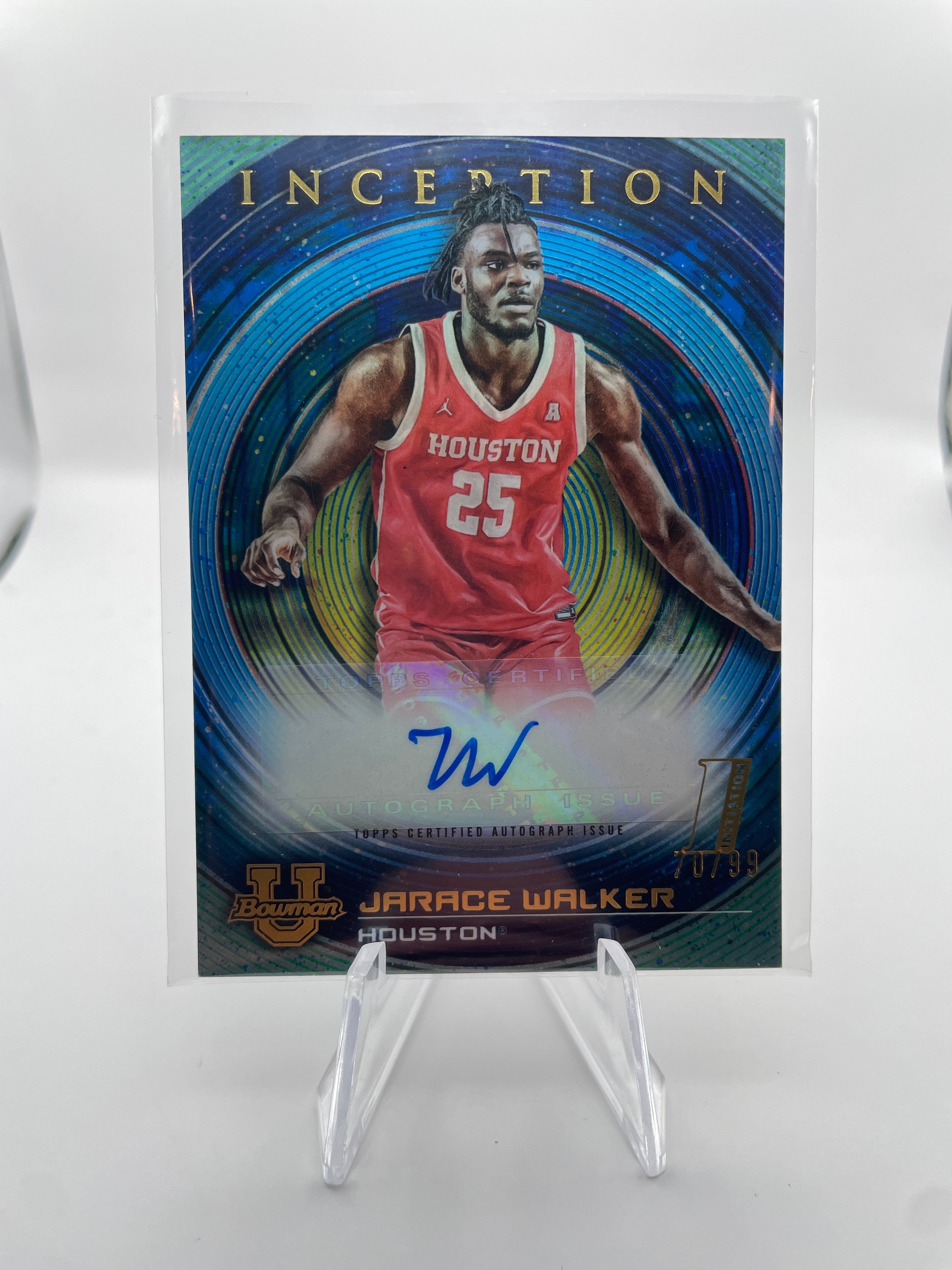 2022-23 Bowman University Inception Jarace Walker Blue Foil Rookie Auto /99