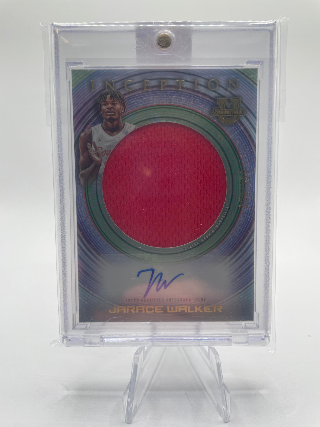 2022-23 Bowman University Inception Jarace Walker Jumbo Patch Rookie Auto /199