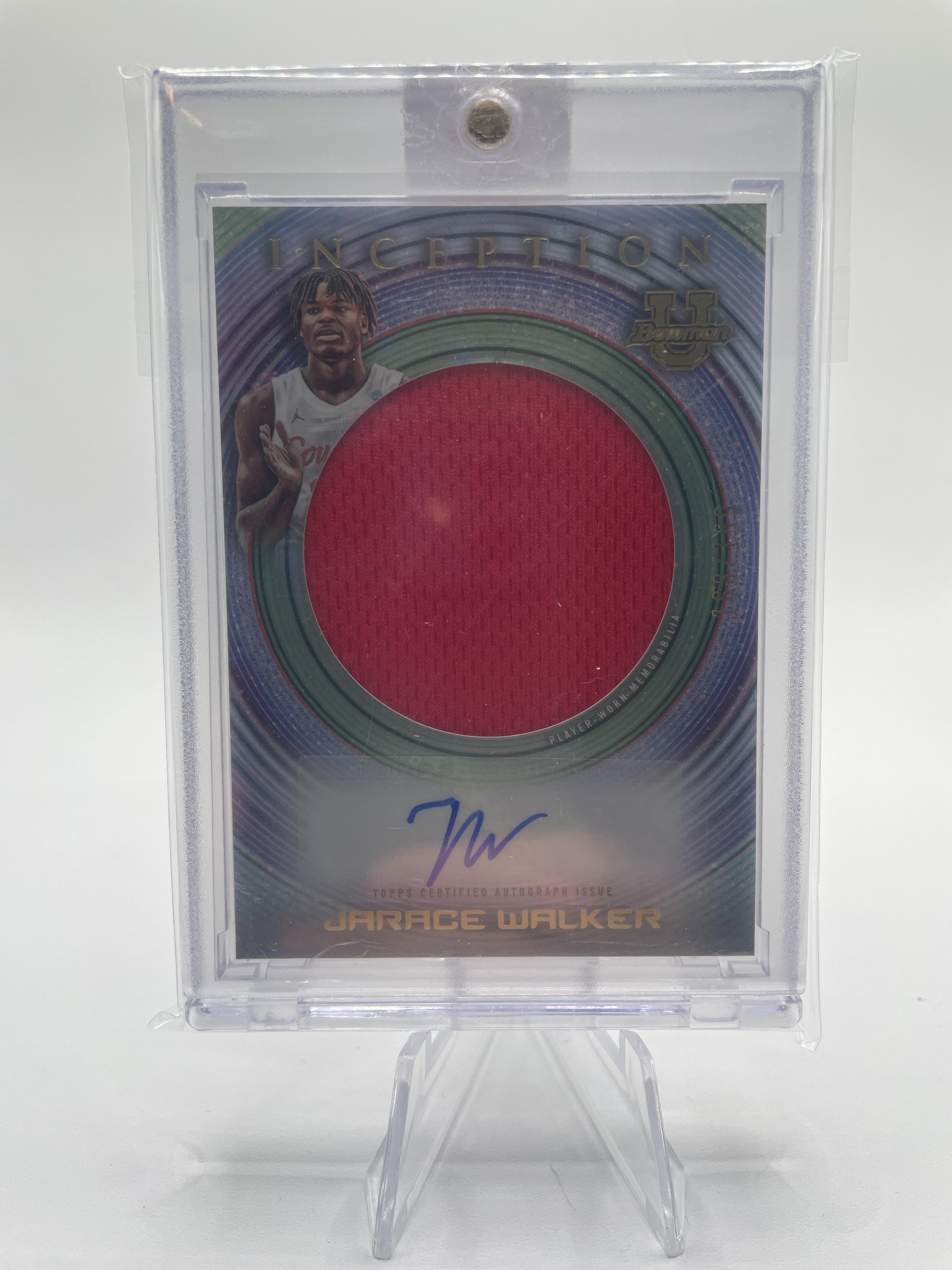2022-23 Bowman University Inception Jarace Walker Jumbo Patch Rookie Auto /199