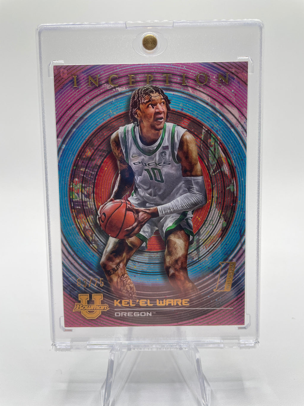 2022-23 Bowman University Inception Kel'El Ware Fuchsia Foil /75
