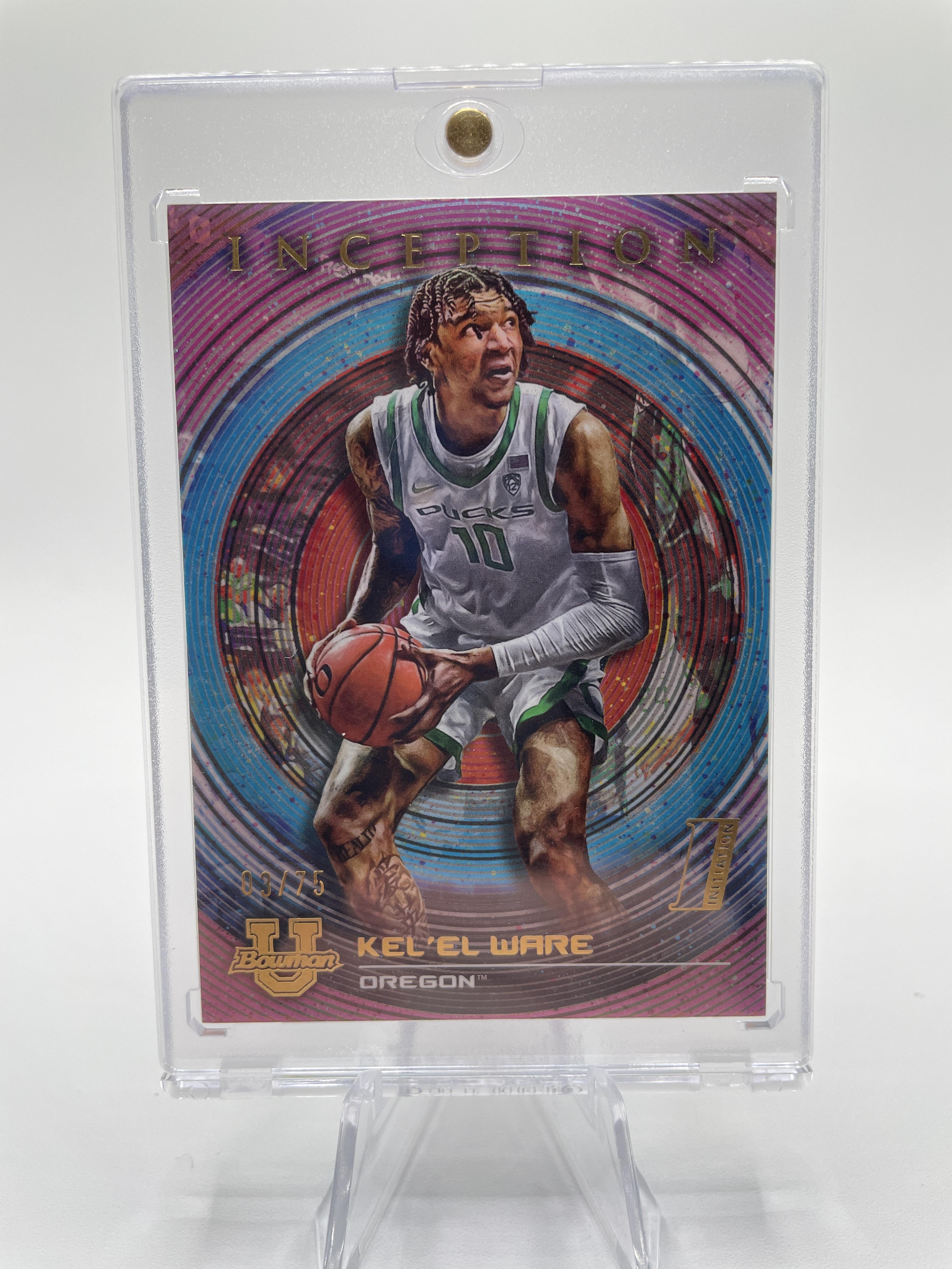 2022-23 Bowman University Inception Kel'El Ware Fuchsia Foil /75
