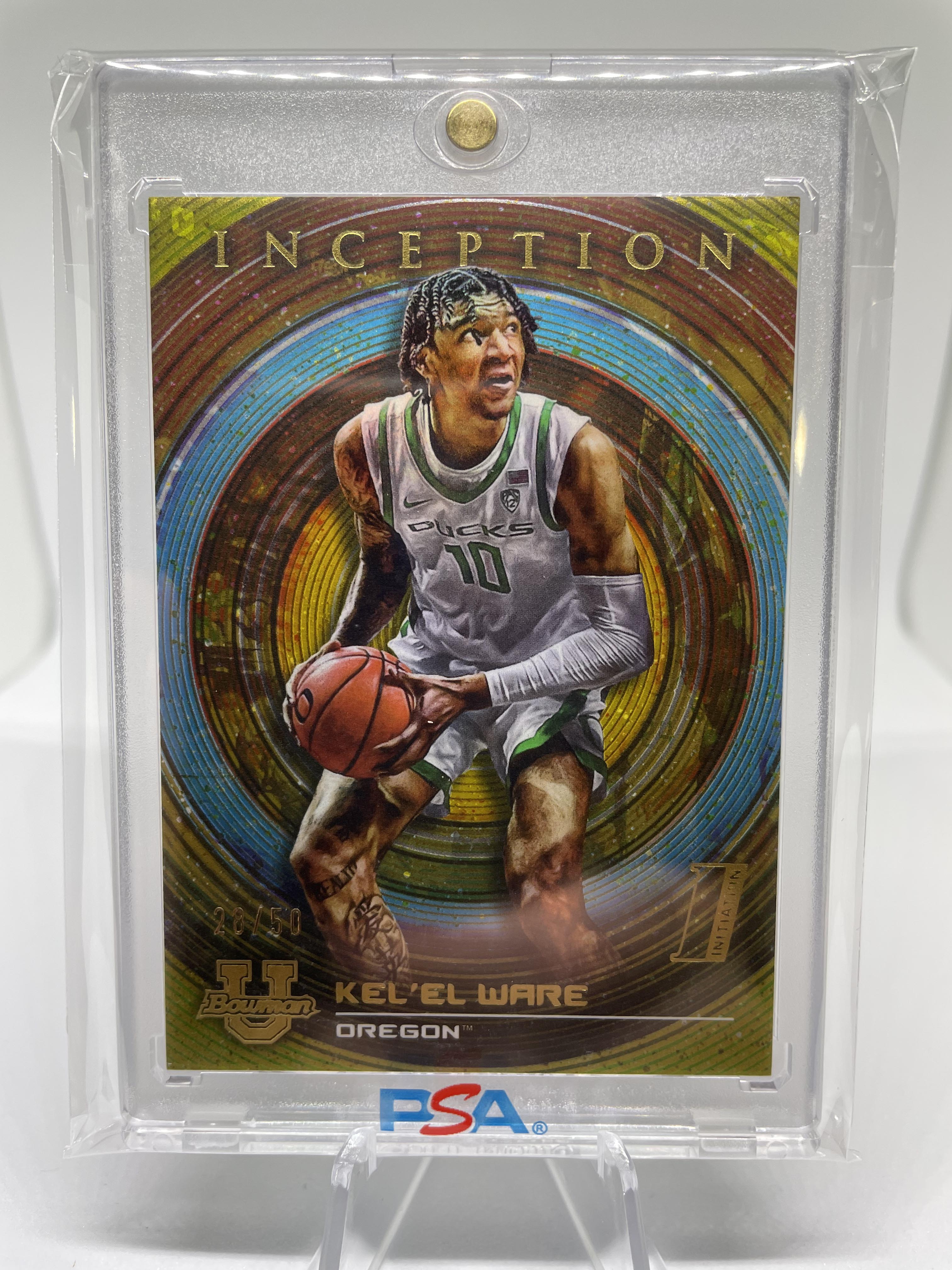 2022-23 Bowman University Inception Kel'El Ware Gold Foil /50