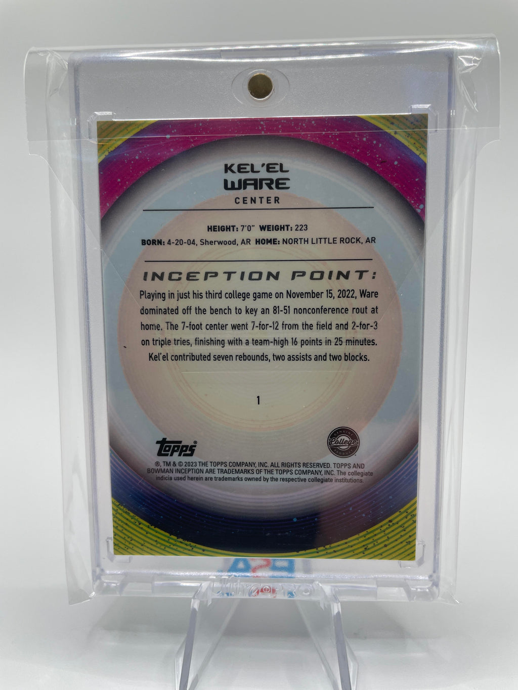2022-23 Bowman University Inception Kel'El Ware Green Foil /299