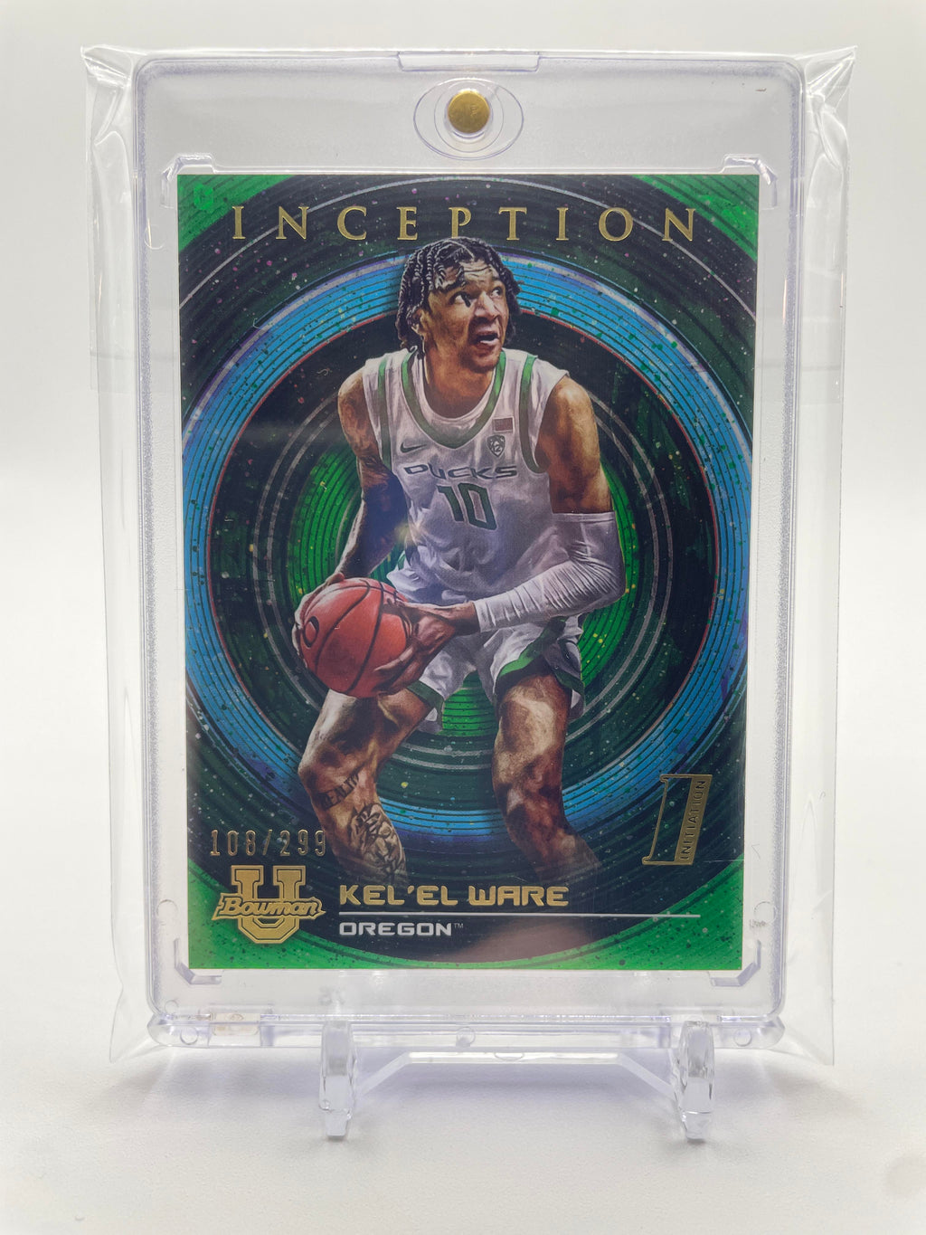 2022-23 Bowman University Inception Kel'El Ware Green Foil /299