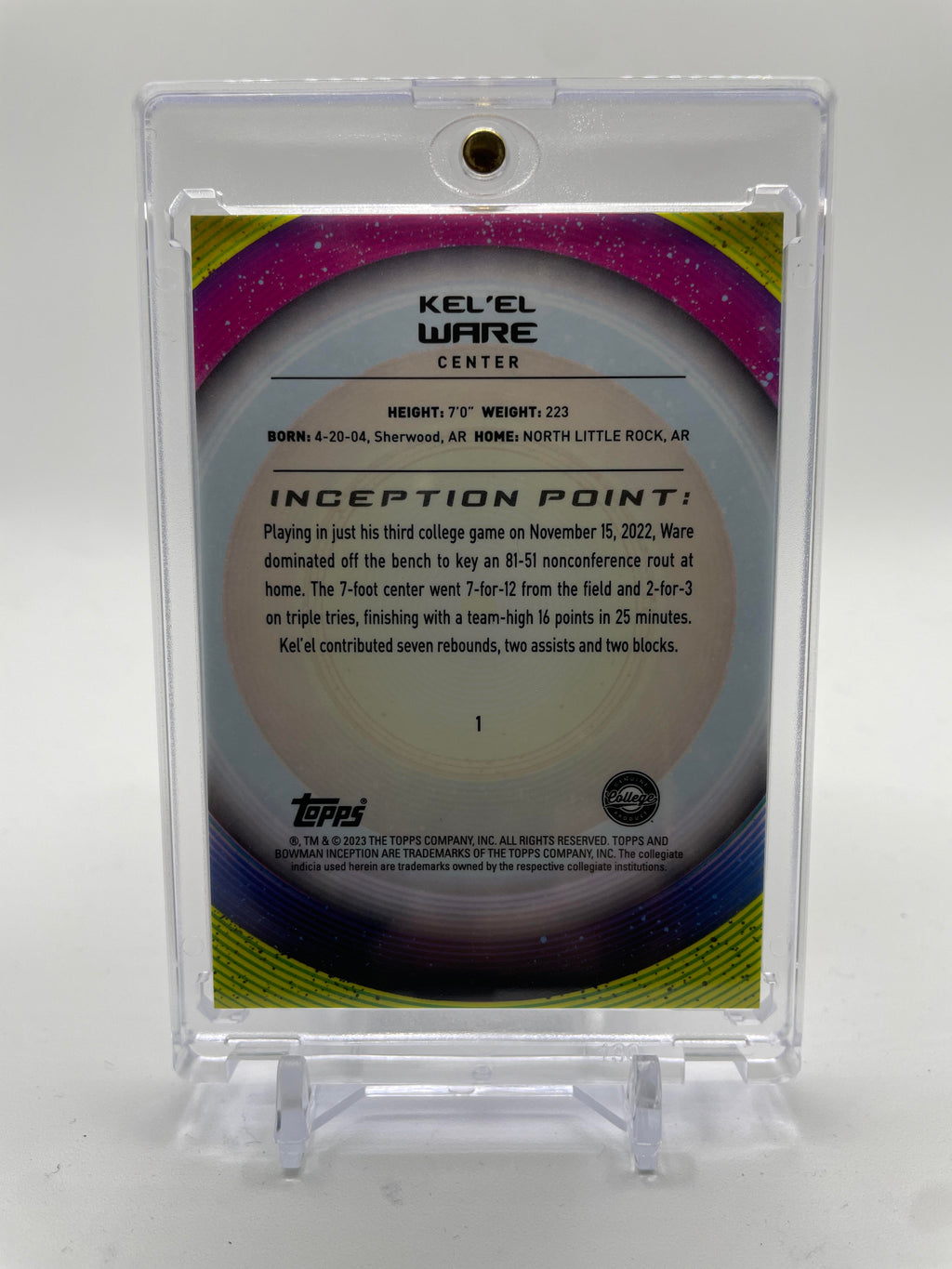 2022-23 Bowman University Inception Kel'El Ware Green Foil /299