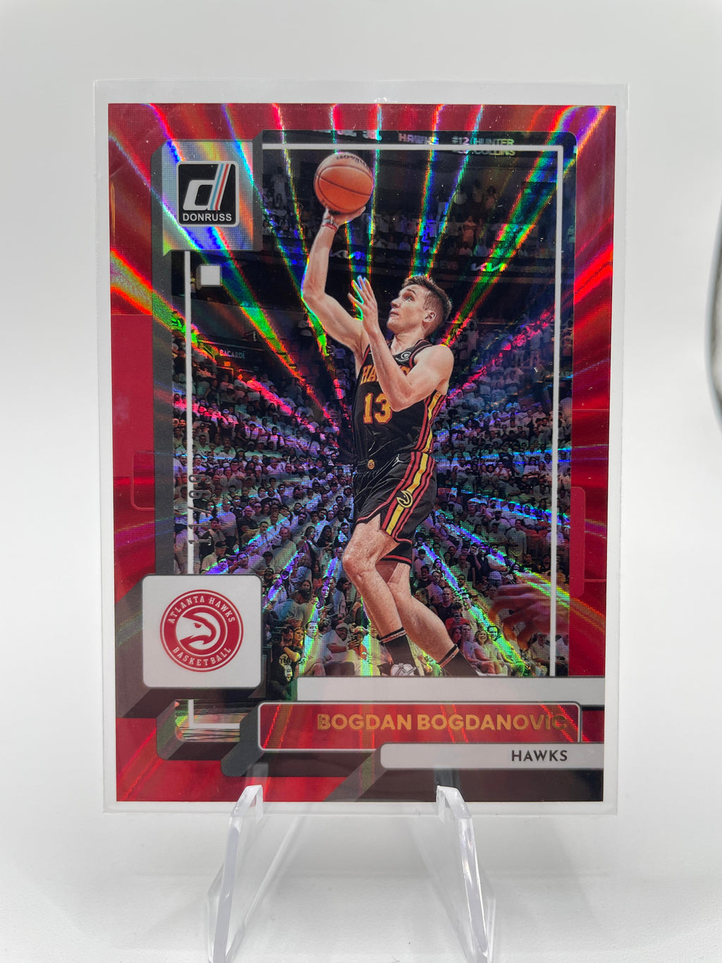 2022-23 Donruss Bogdan Bogdanovic Red Pulsar Prizm /99 #63
