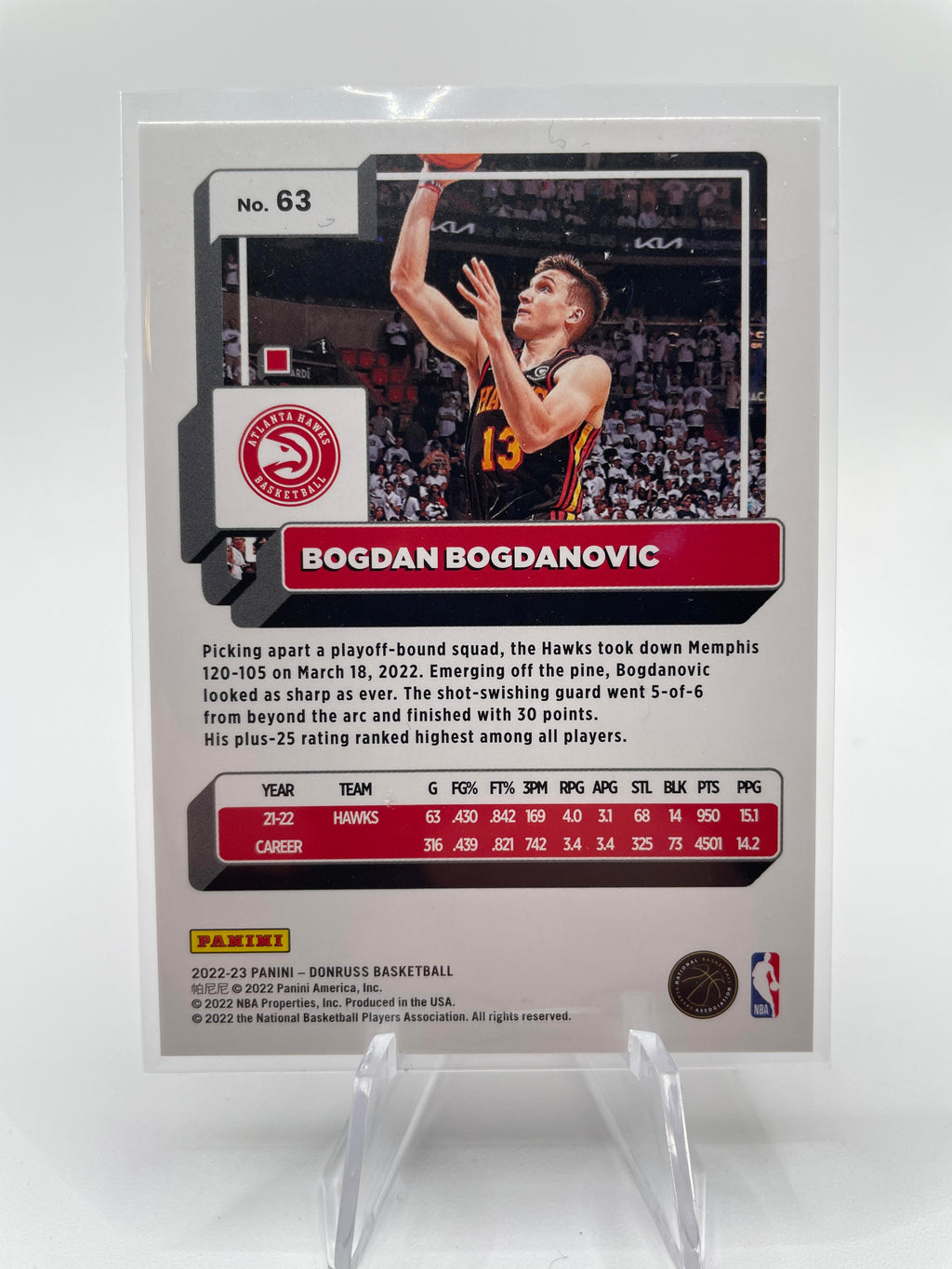 2022-23 Donruss Bogdan Bogdanovic Red Pulsar Prizm /99 #63