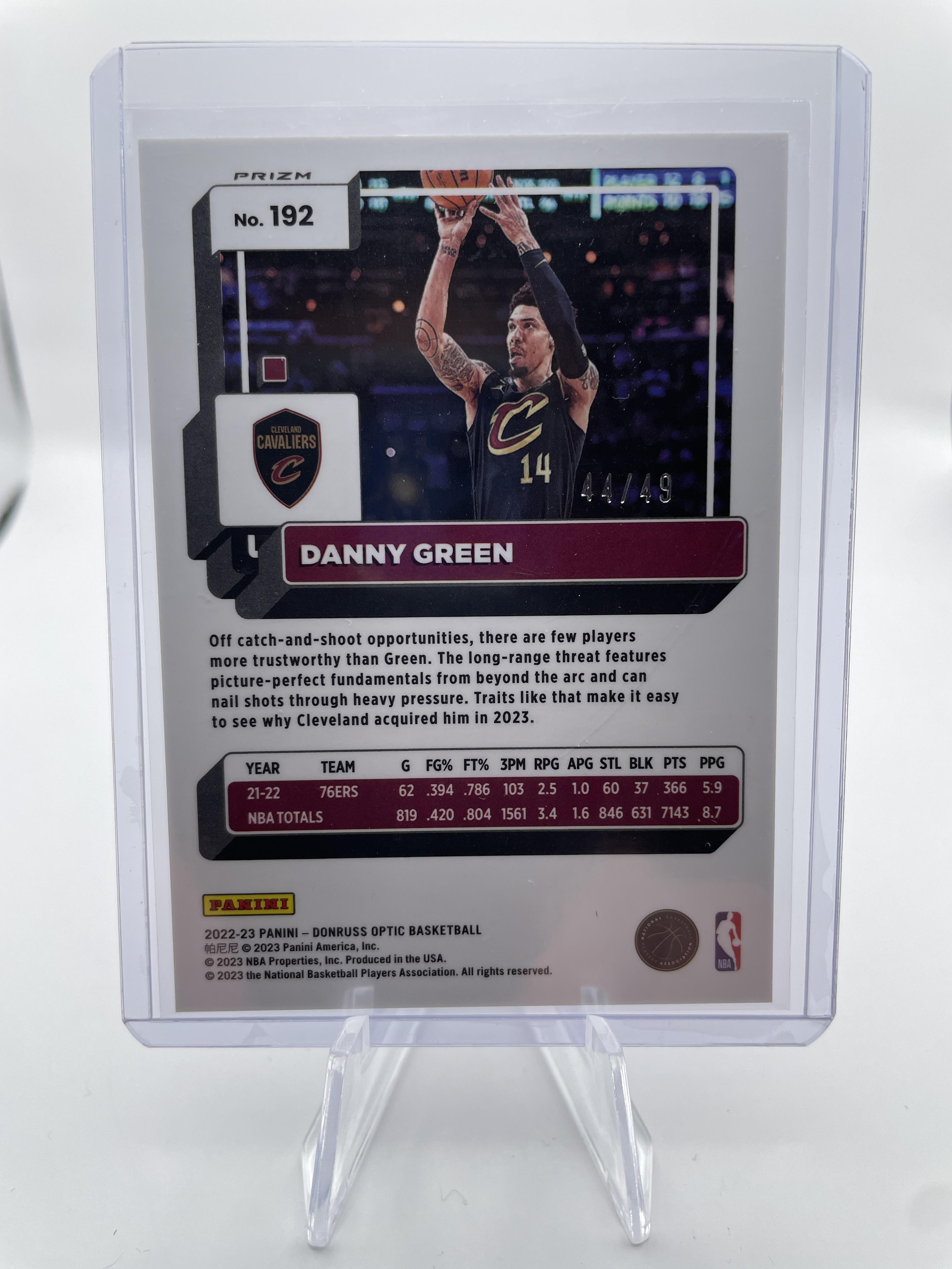 2022-23 Donruss Optic Danny Green Blue Disco Prizm /49