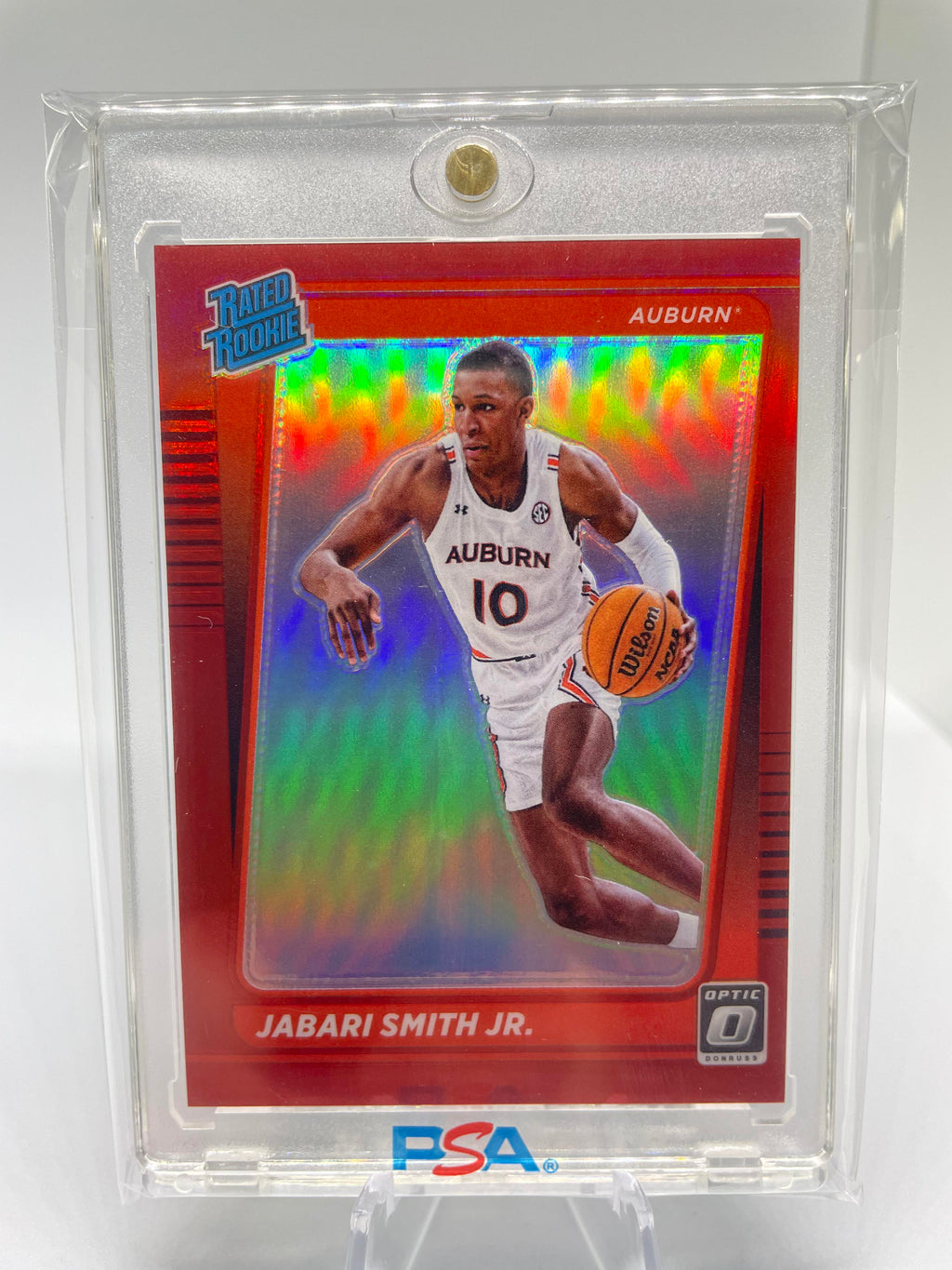 2022-23 Donruss Optic Draft Picks Jabari Smith Jr Red Prizm Rated Rookie /149