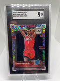 2022-23 Donruss Optic Jabari Smith Jr Holo Fast Break Prizm Rated Rookie SGC 9