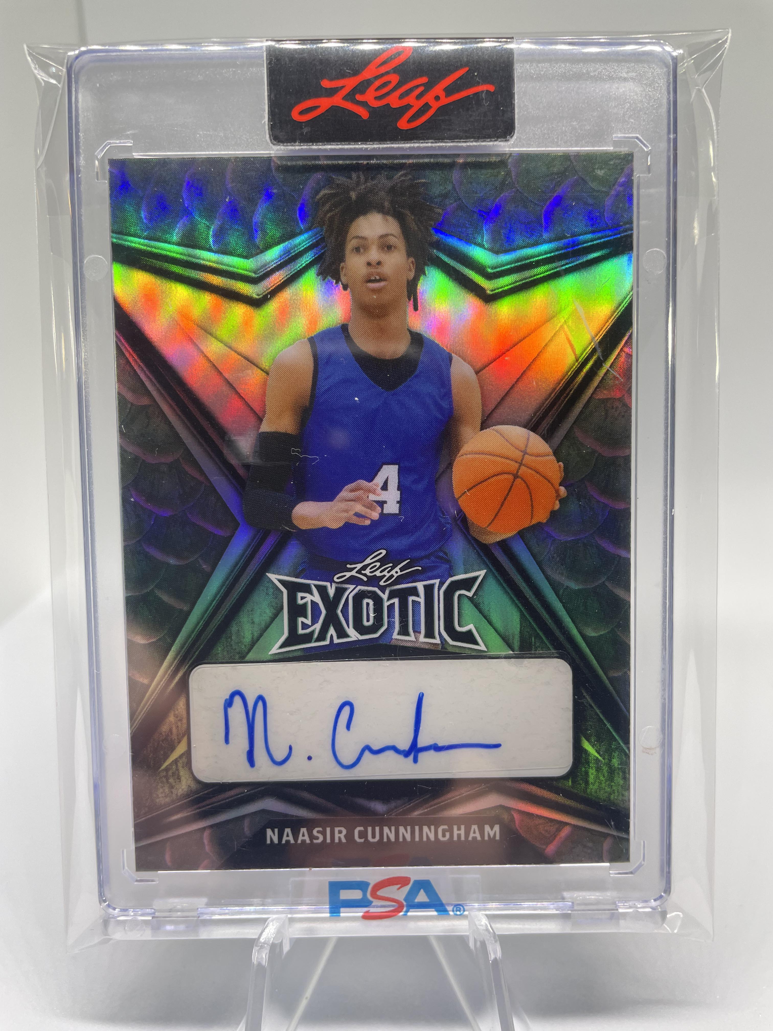 2022-23 Leaf Exotic Naasir Cunningham Prismatic Fish Rookie Auto 2/2