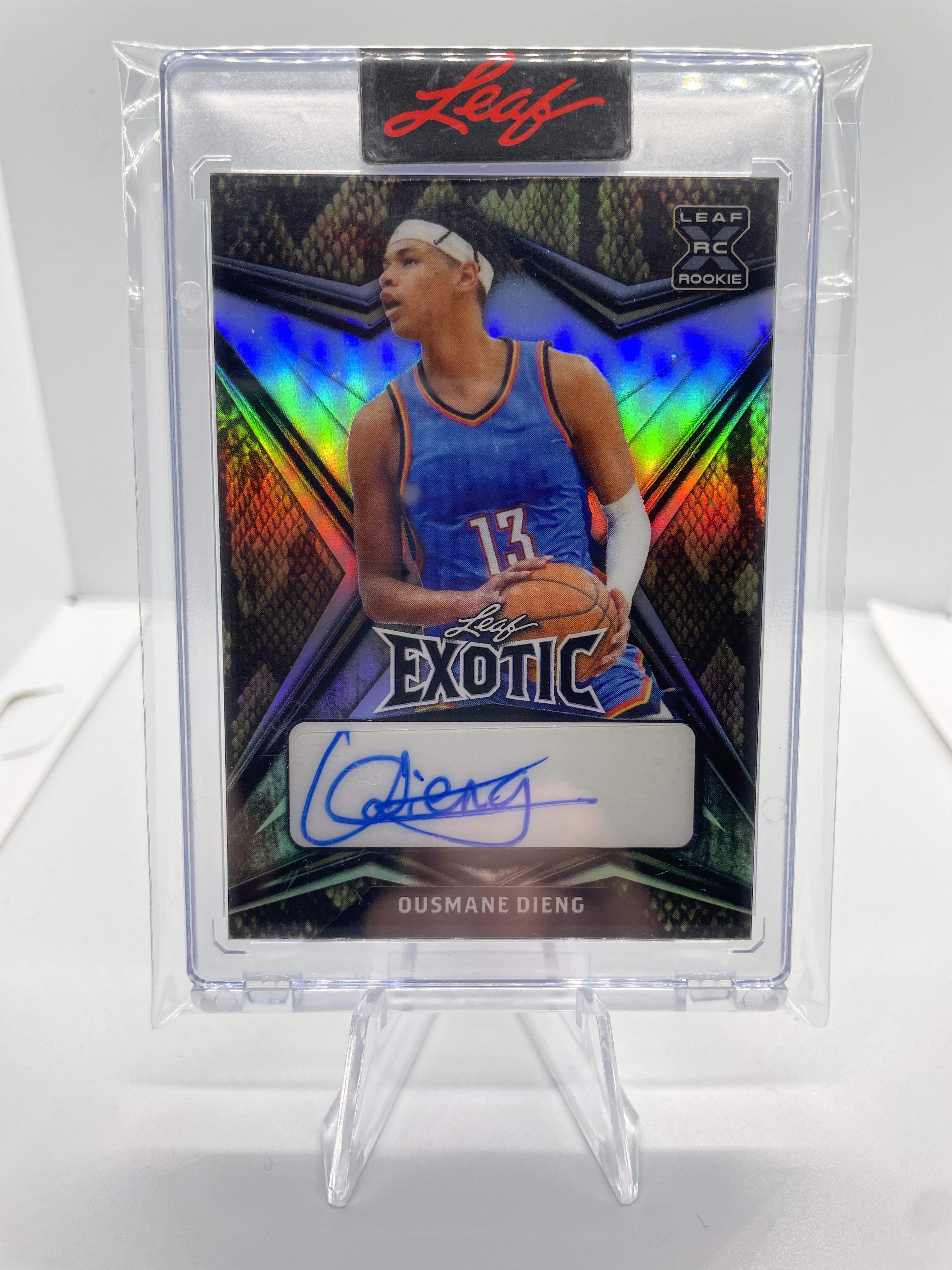 2022-23 Leaf Exotic Ousmane Dieng Snakeskin Rookie Auto /10