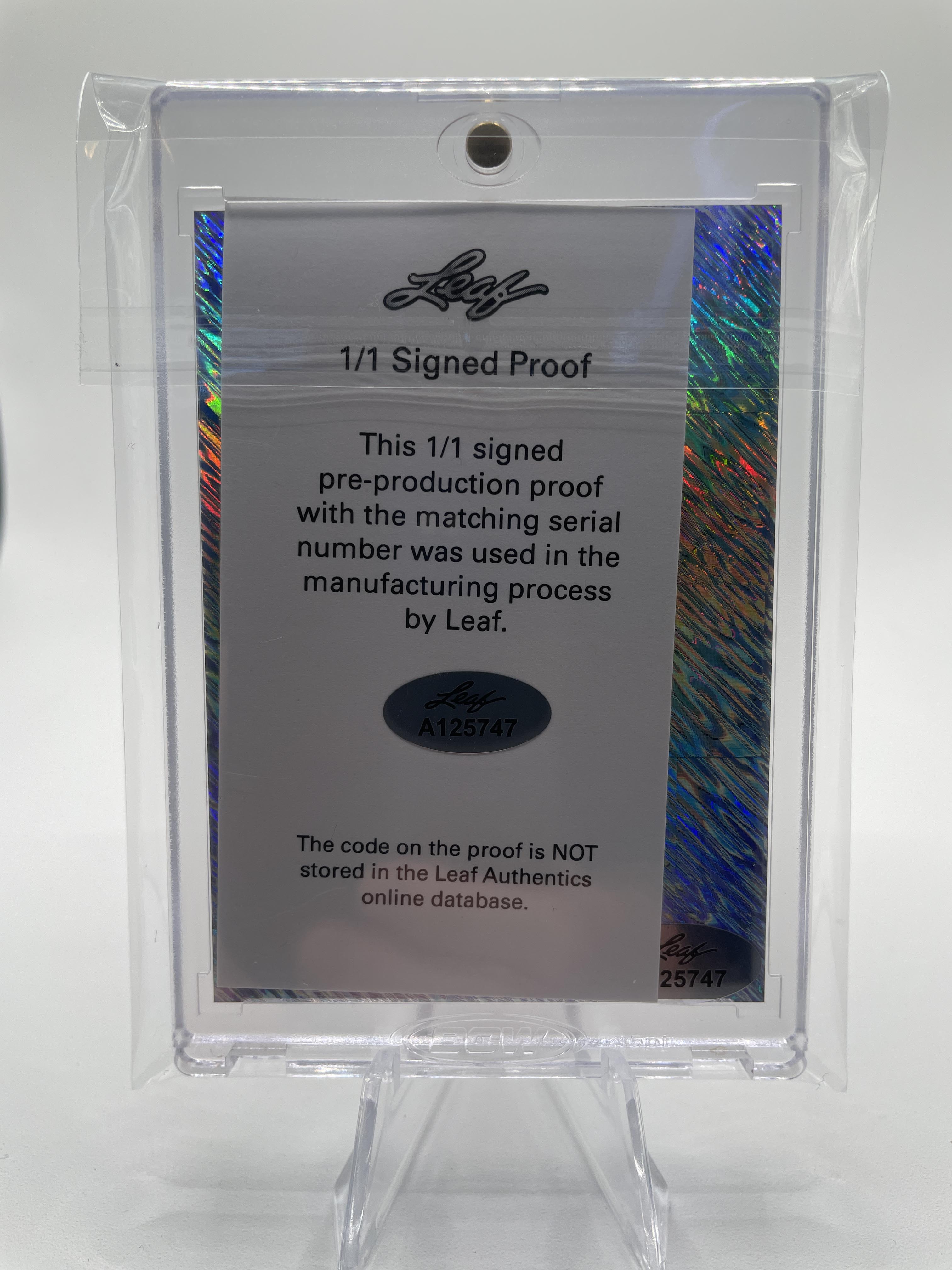 2022-23 Leaf Exotic Tahaad Pettiford Giraffe Prizm Pre-Production Proof Auto 1/1