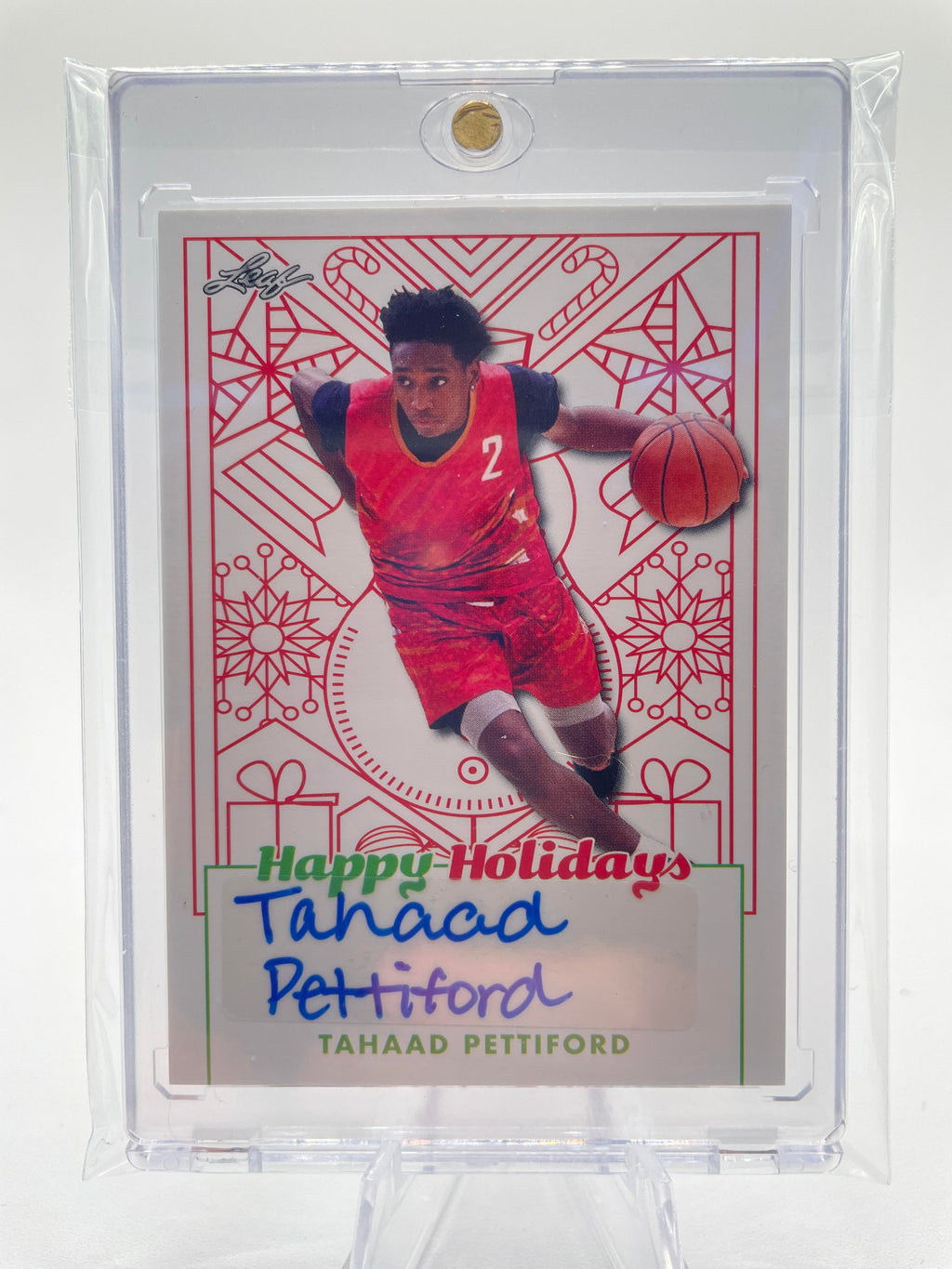 2022-23 Leaf Holidays Tahaad Pettiford SP Rookie Auto