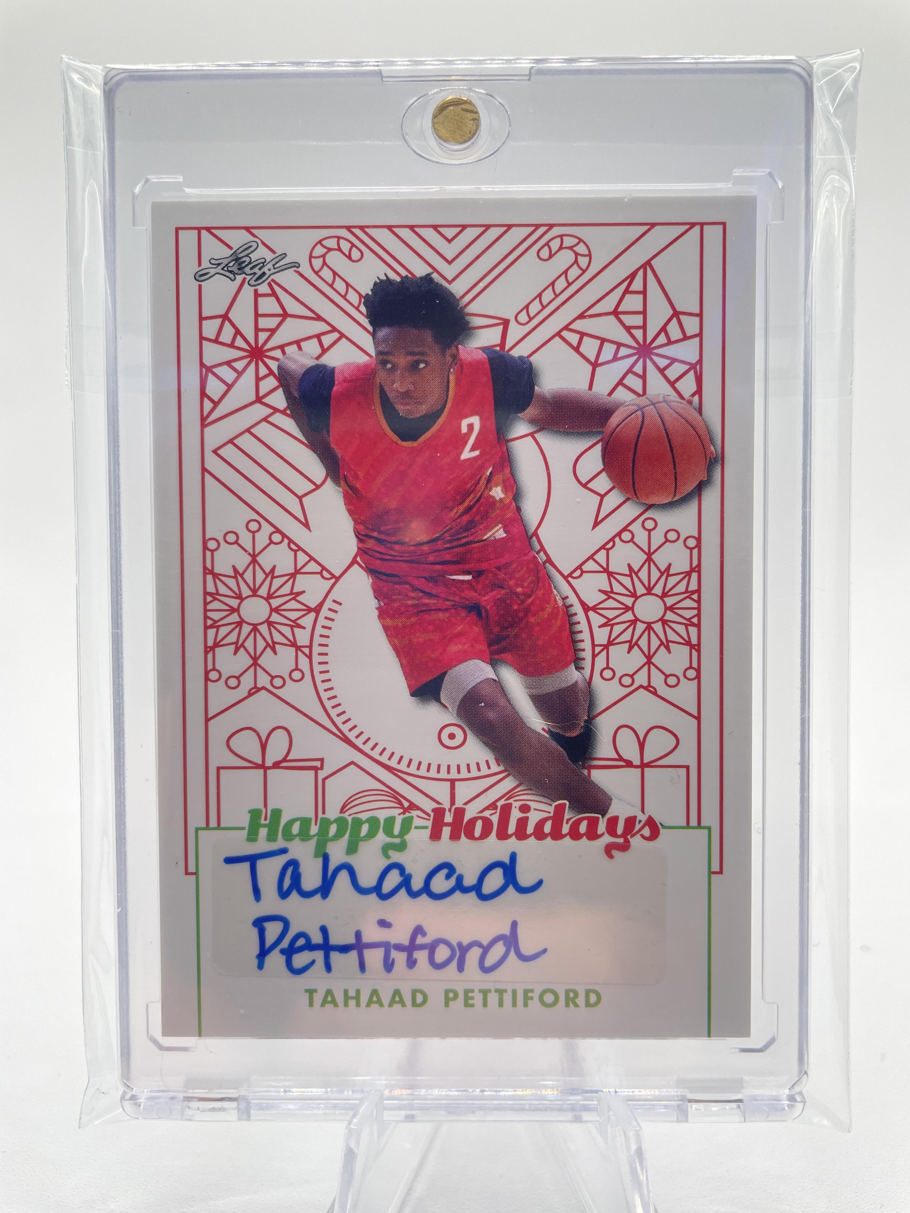 2022-23 Leaf Holidays Tahaad Pettiford SP Rookie Auto
