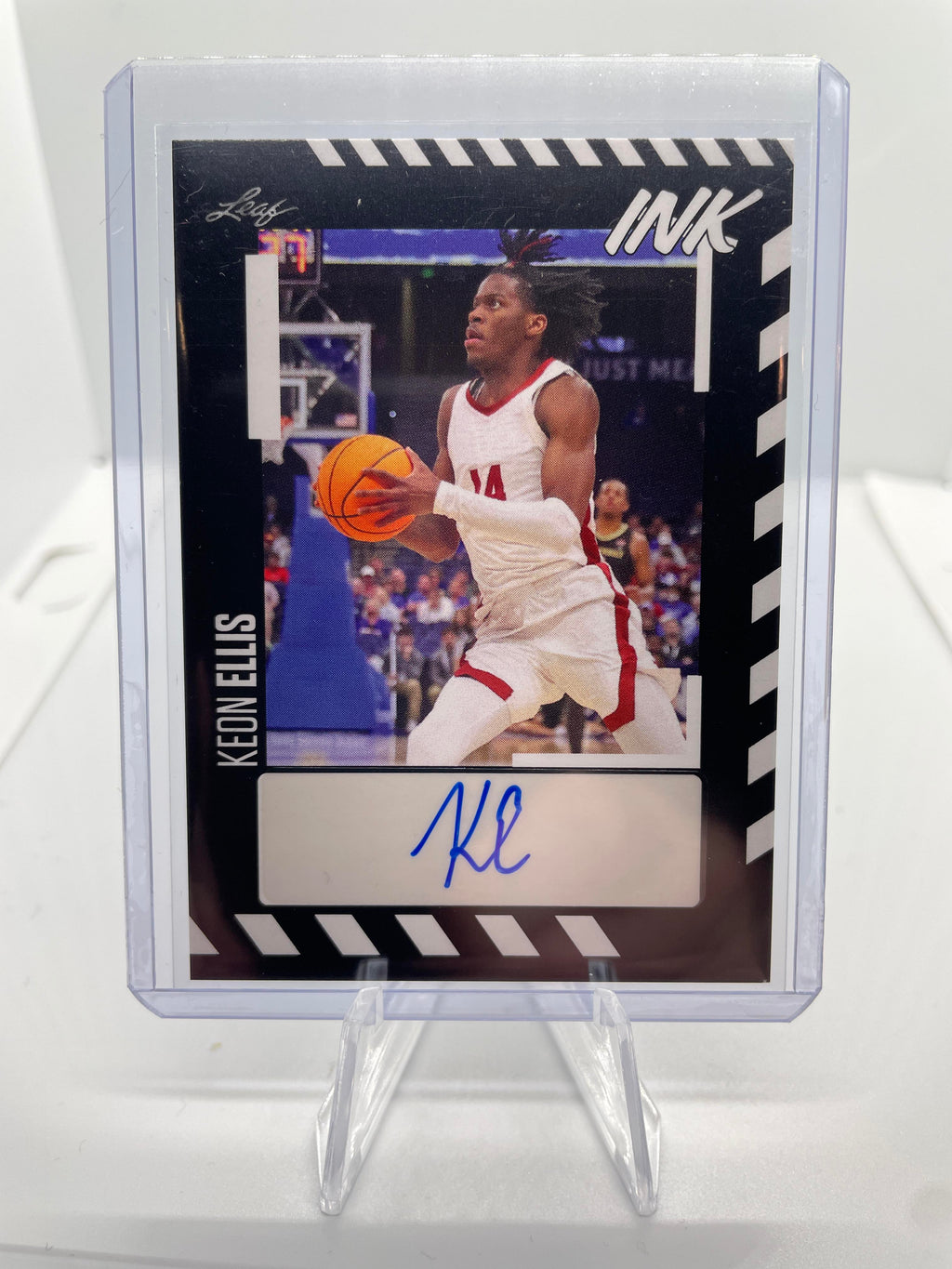2022-23 Leaf Ink Keon Ellis White Border Rookie Auto