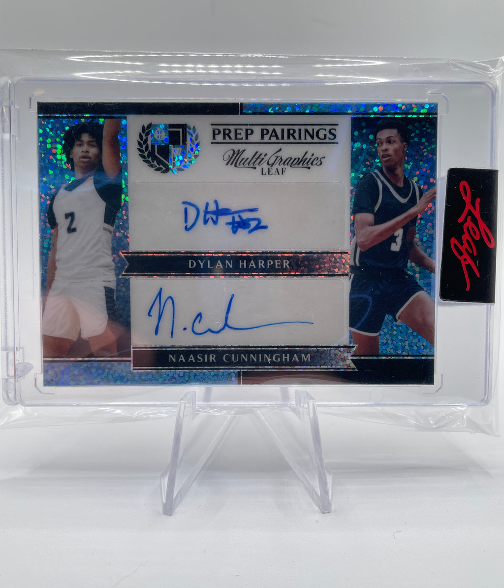 2022-23 Leaf Multigraphics Dylan Harper Naasir Cunningham Blue Diamond Auto /10