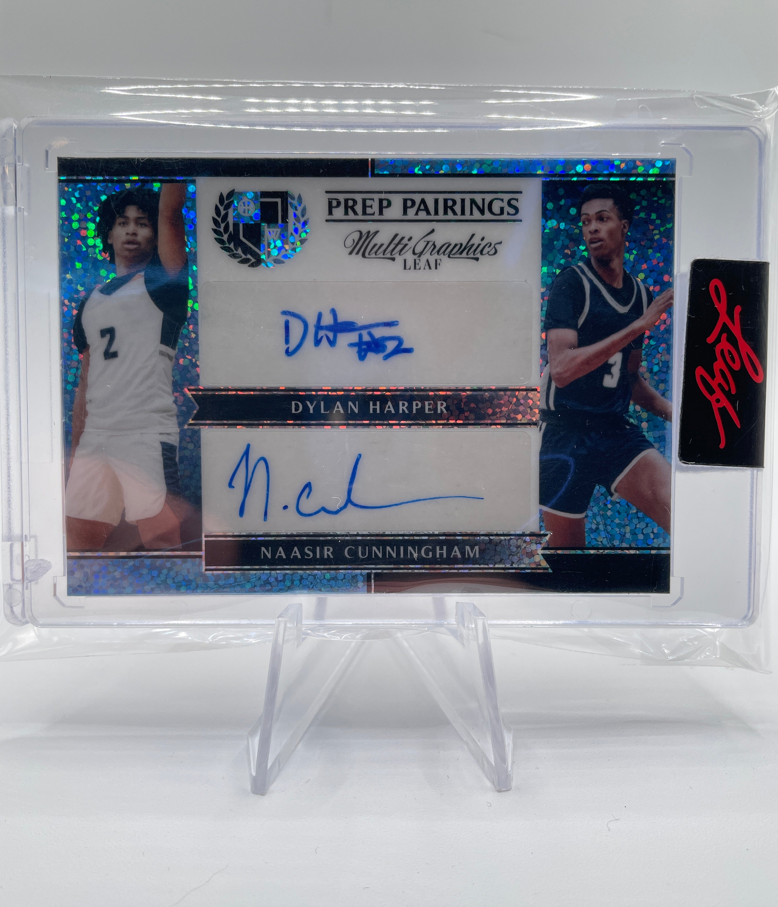 2022-23 Leaf Multigraphics Dylan Harper Naasir Cunningham Blue Diamond Auto /10