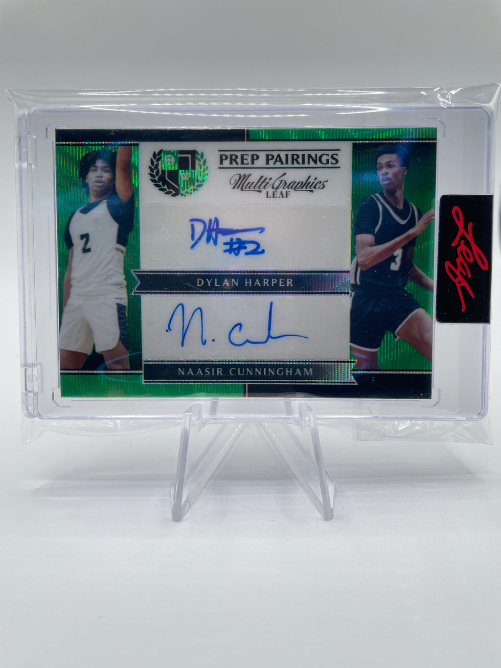2022-23 Leaf Multigraphics Dylan Harper Naasir Cunningham Green Dual Auto /7