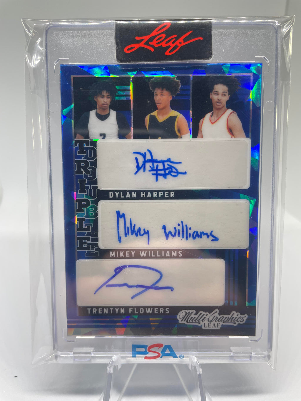 2022-23 Leaf Multigraphics Dylan Harper Pettiford Fland Blue Crystal Auto /35