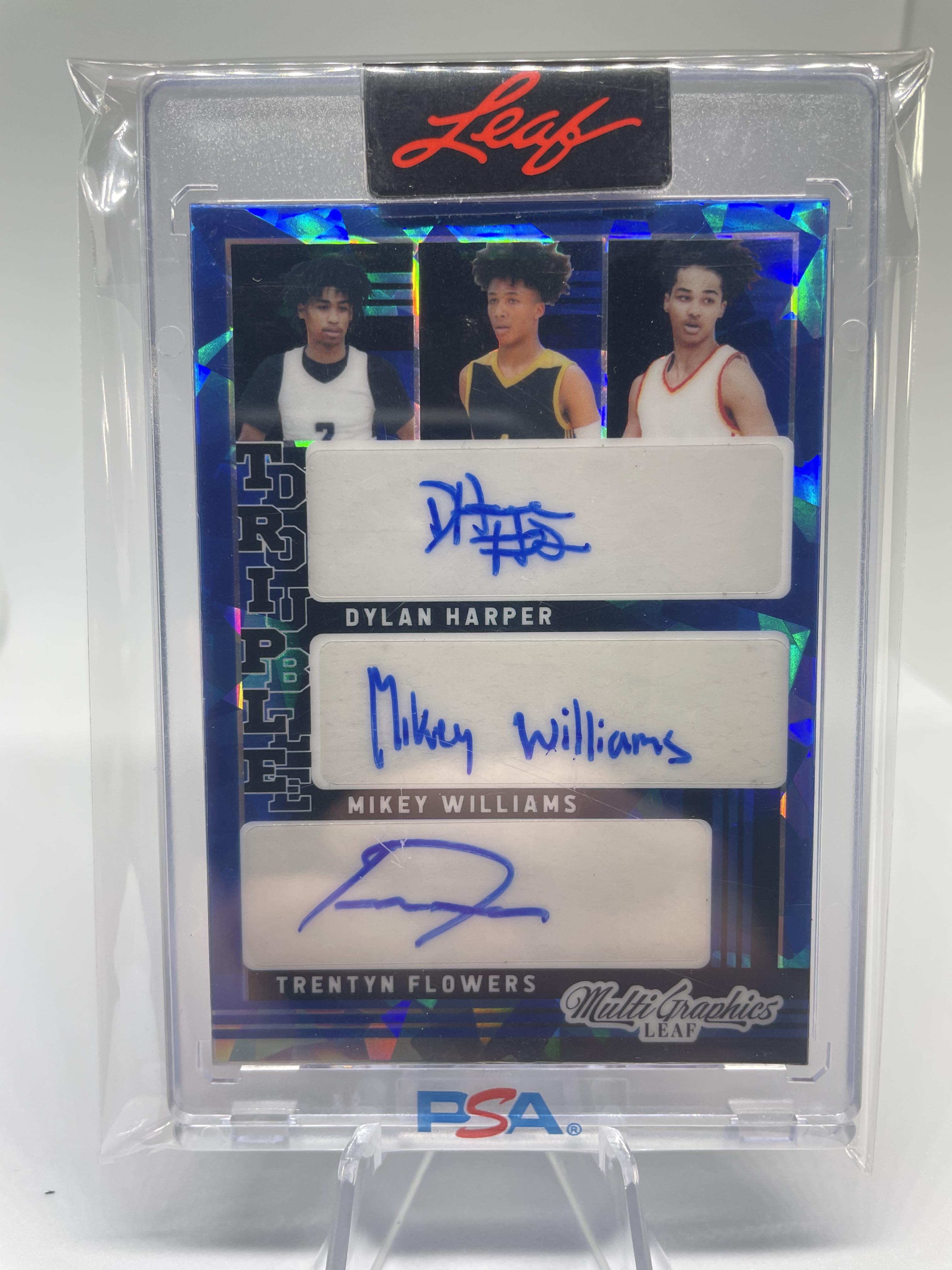 2022-23 Leaf Multigraphics Dylan Harper Pettiford Fland Blue Crystal Auto /35