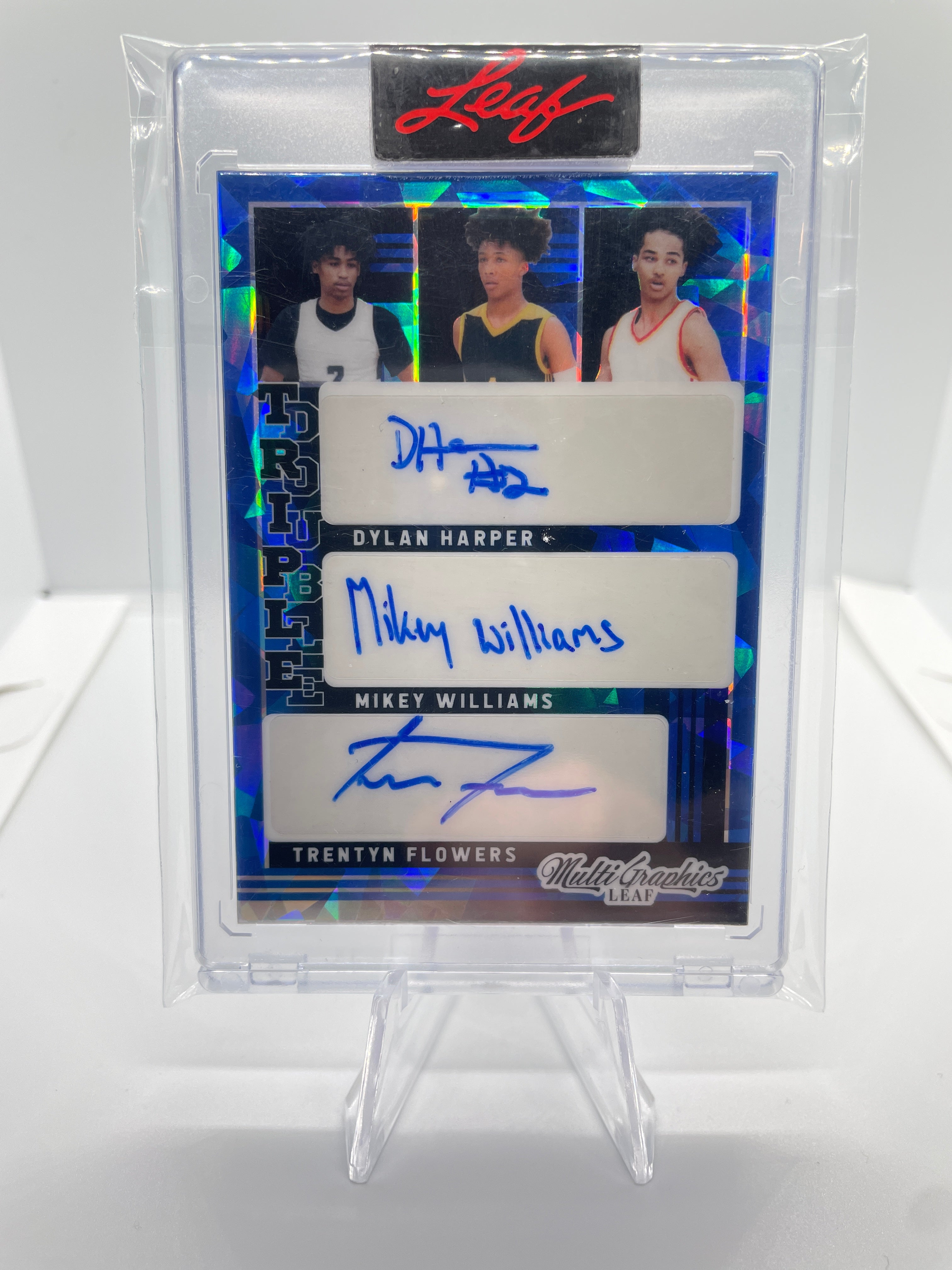 2022-23 Leaf Multigraphics Dylan Harper Pettiford Fland Blue Crystal Auto /35