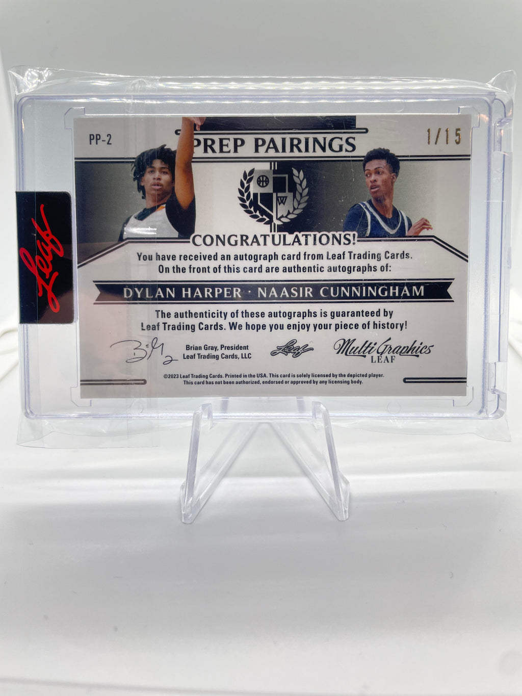 2022-23 Leaf Multigraphics Dylan Harper Pettiford Fland Blue Diamond Auto /10