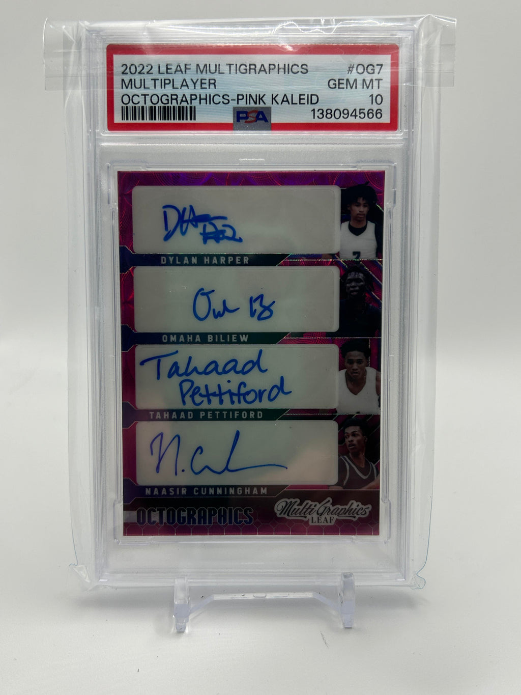 2022-23 Leaf Multigraphics Dylan Harper Scoot Henderson Pink Auto /15 PSA 10