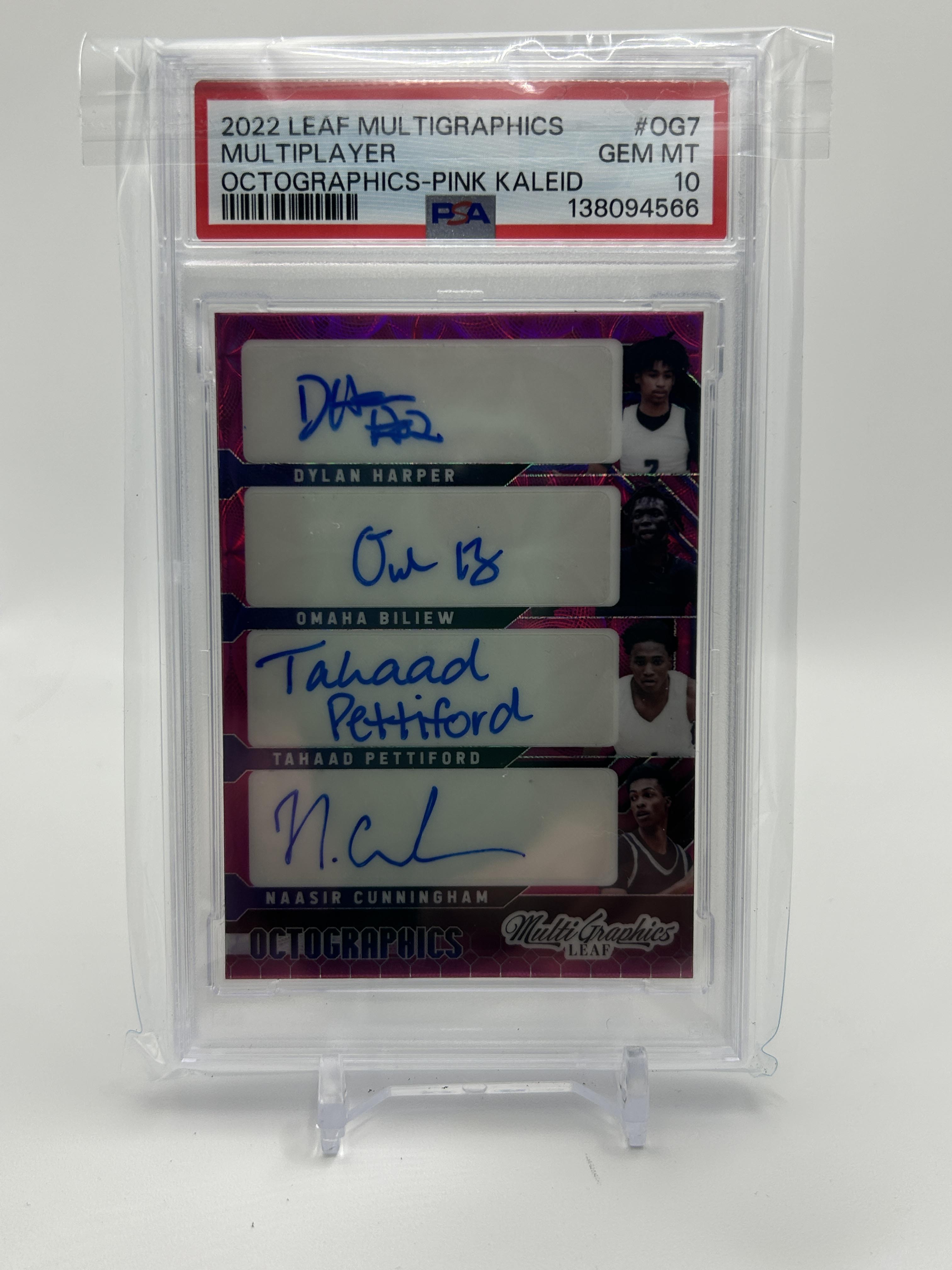 2022-23 Leaf Multigraphics Dylan Harper Scoot Henderson Pink Auto /15 PSA 10