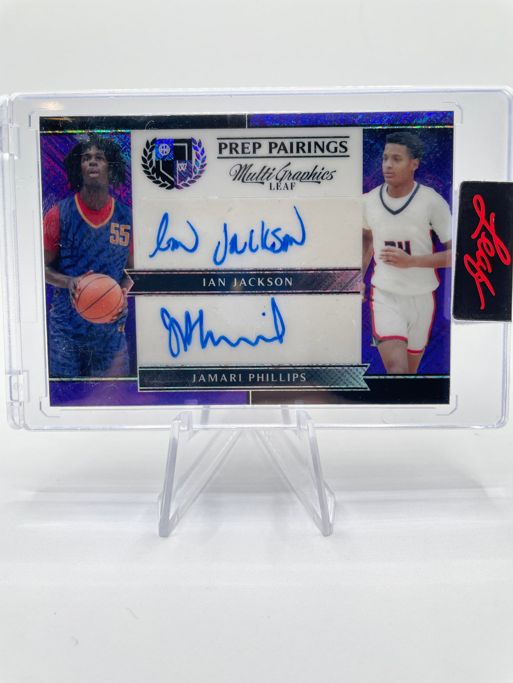 2022-23 Leaf Multigraphics Ian Jackson Jamari Phillips Purple Dual Auto /20