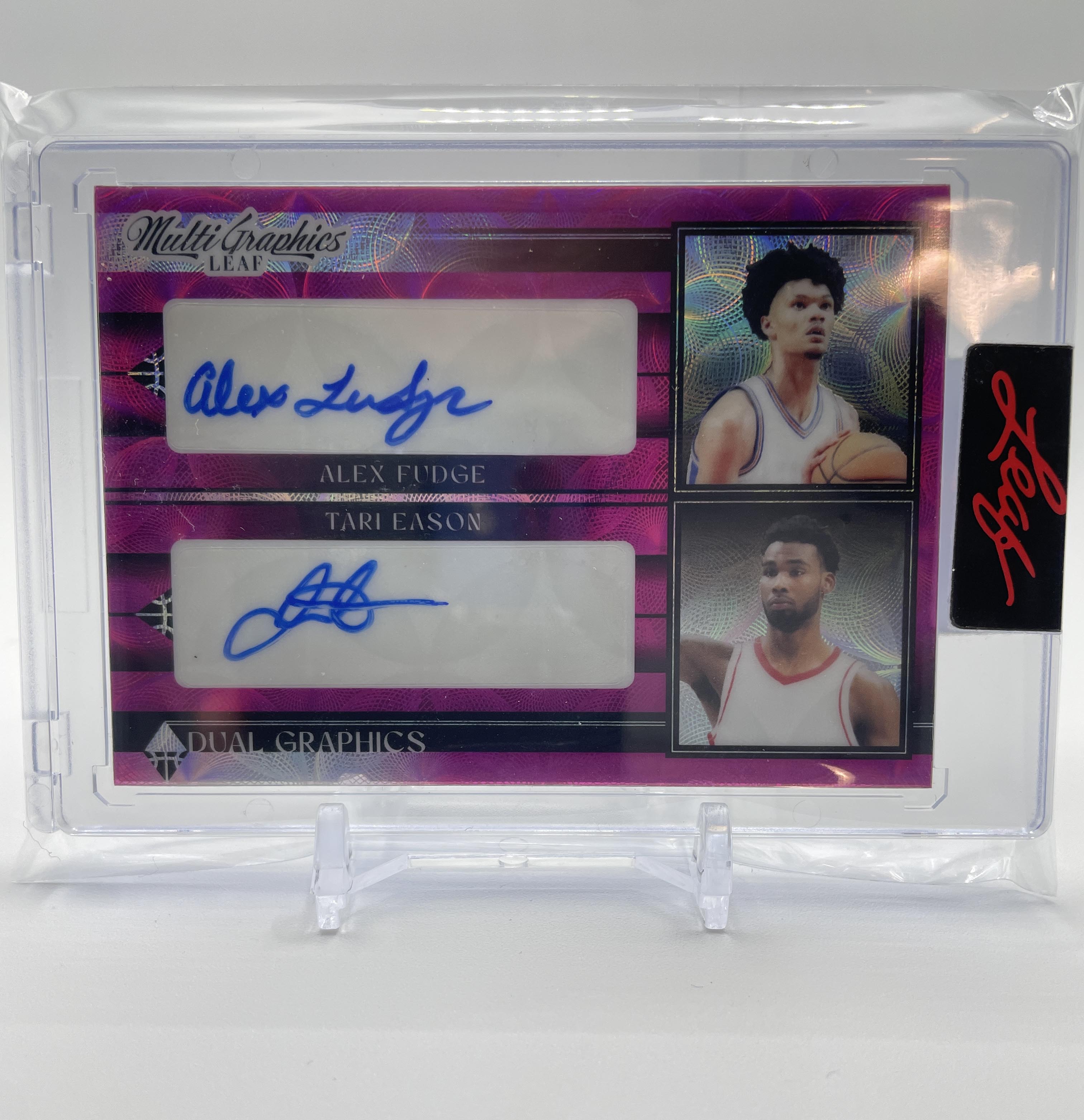 2022-23 Leaf Multigraphics Tari Eason + Alex Fudge Pink Rookie Dual Auto /15