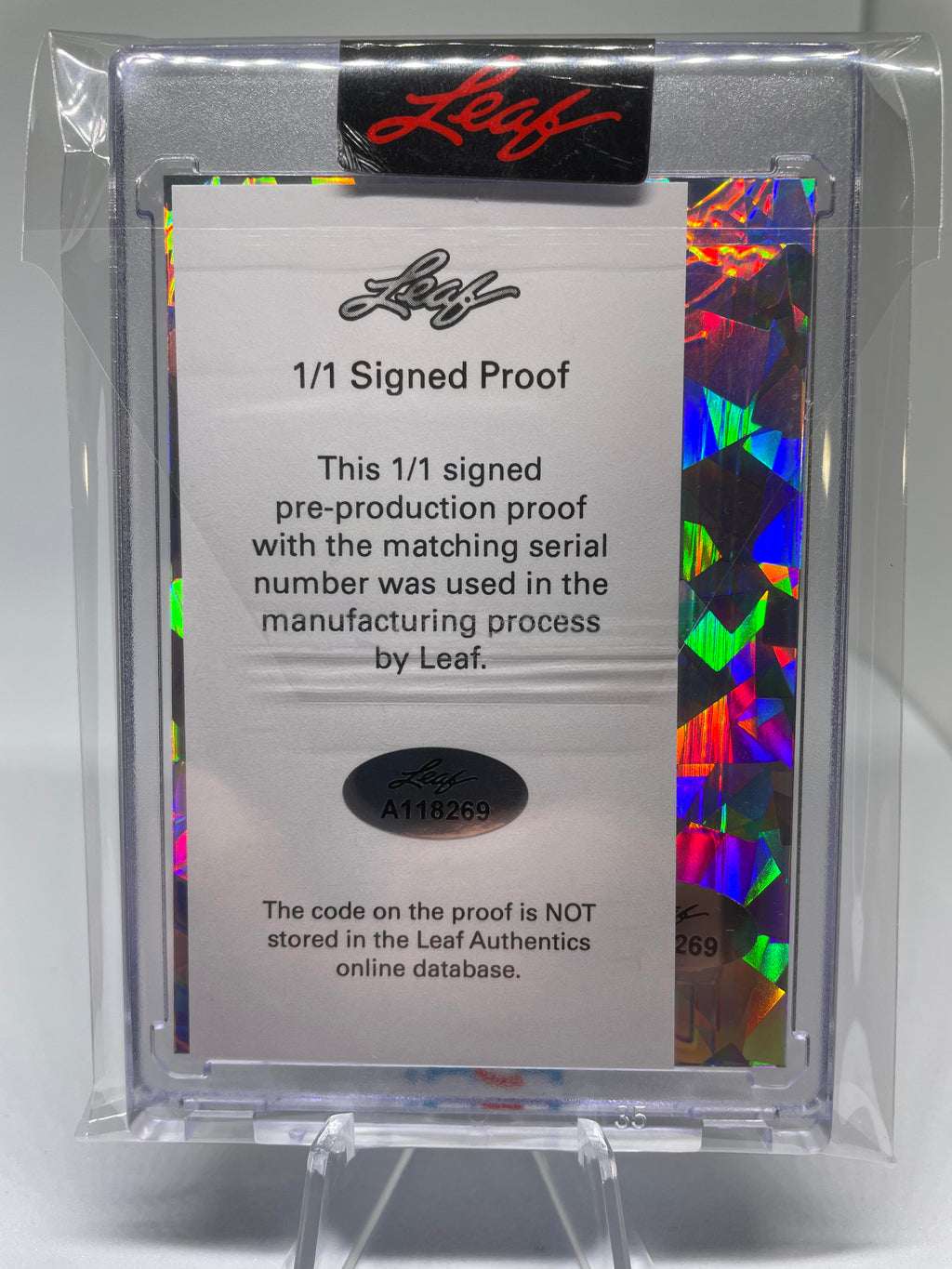 2022-23 Leaf Optichrome Kel'El Ware Purple Crystal Proof Rookie Auto 1/1