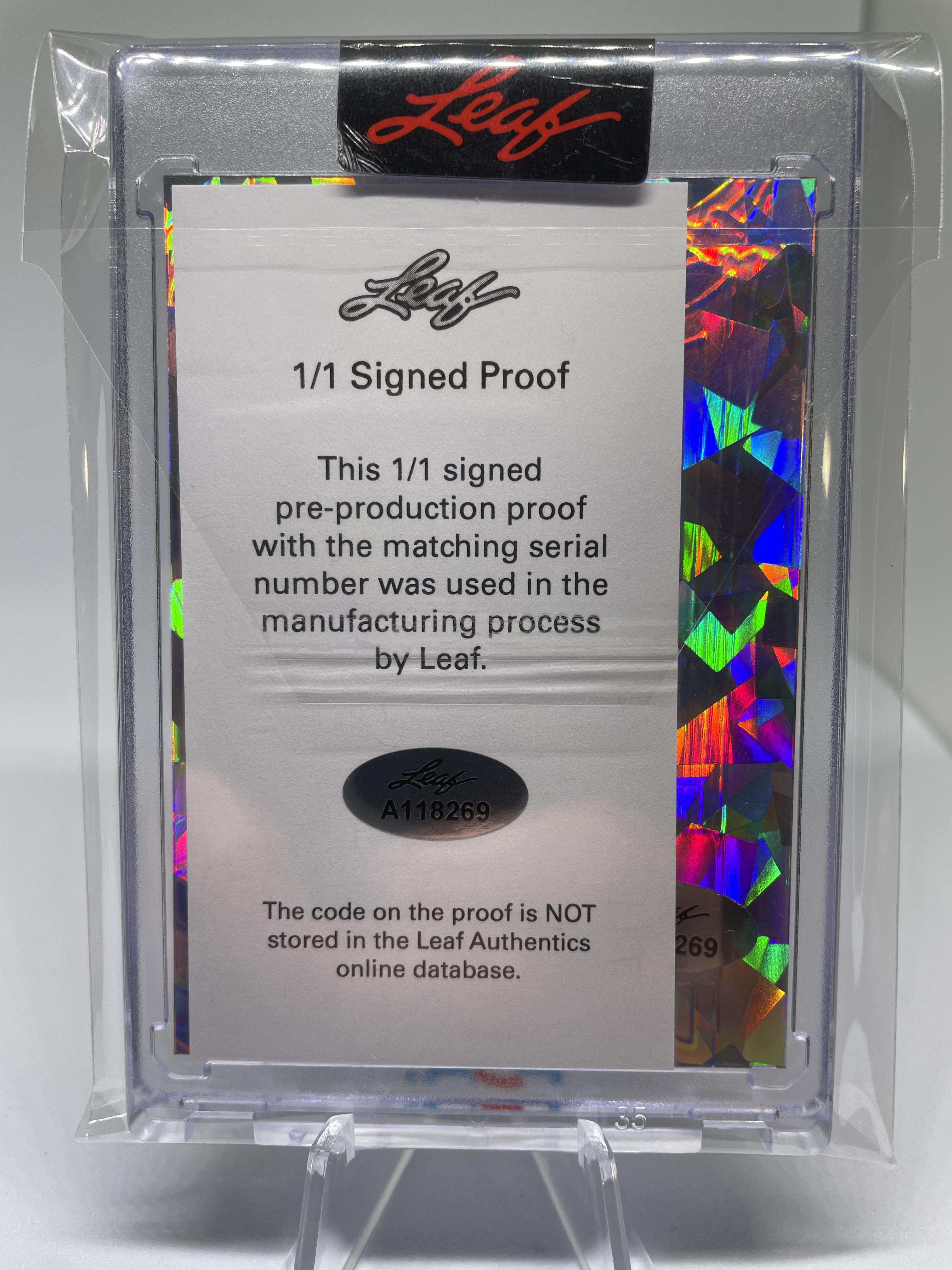 2022-23 Leaf Optichrome Kel'El Ware Purple Crystal Proof Rookie Auto 1/1