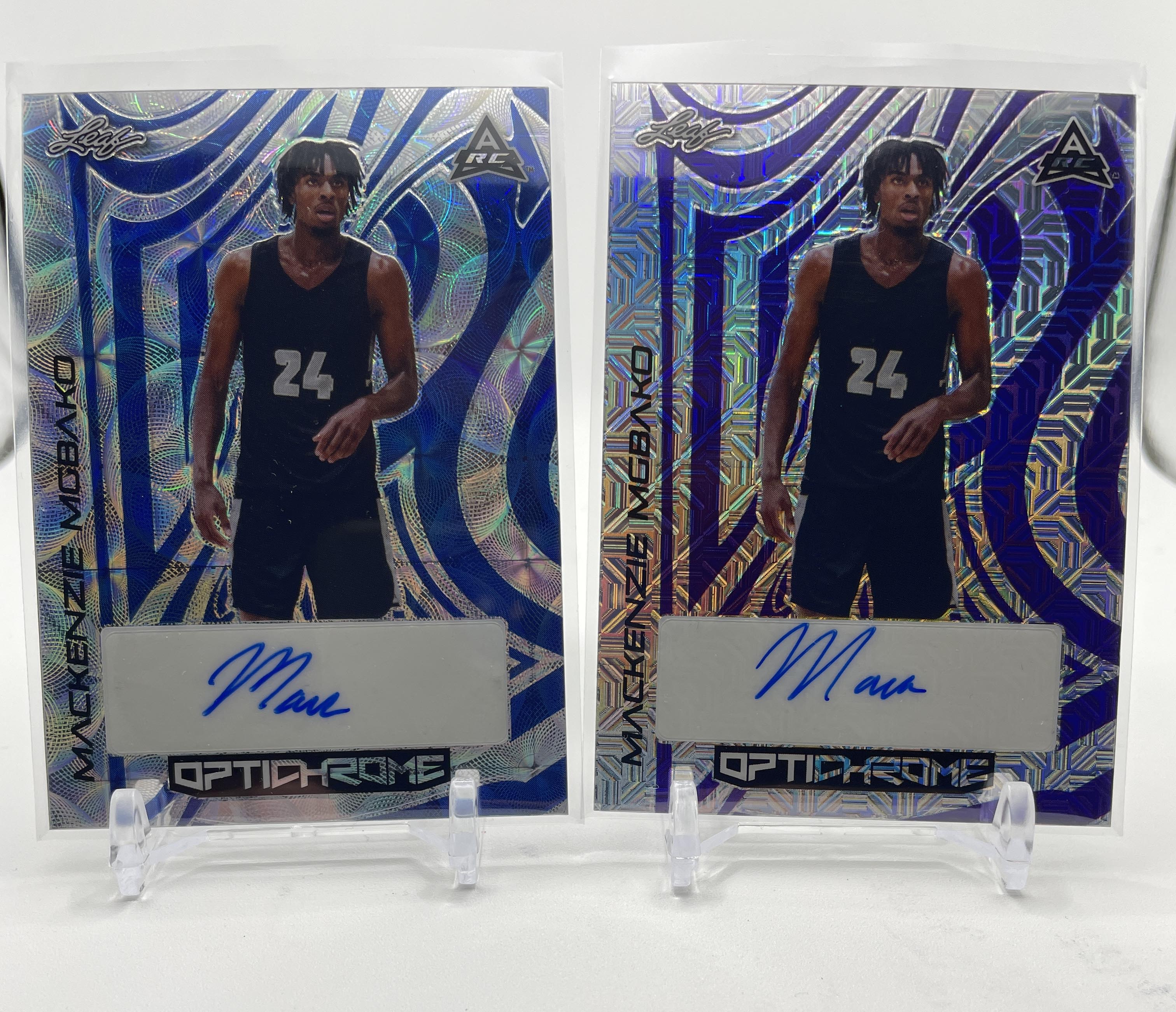 2022-23 Leaf Optichrome Mackenzie Mgbako Auto /6 + /7 + Vivid Auto /35