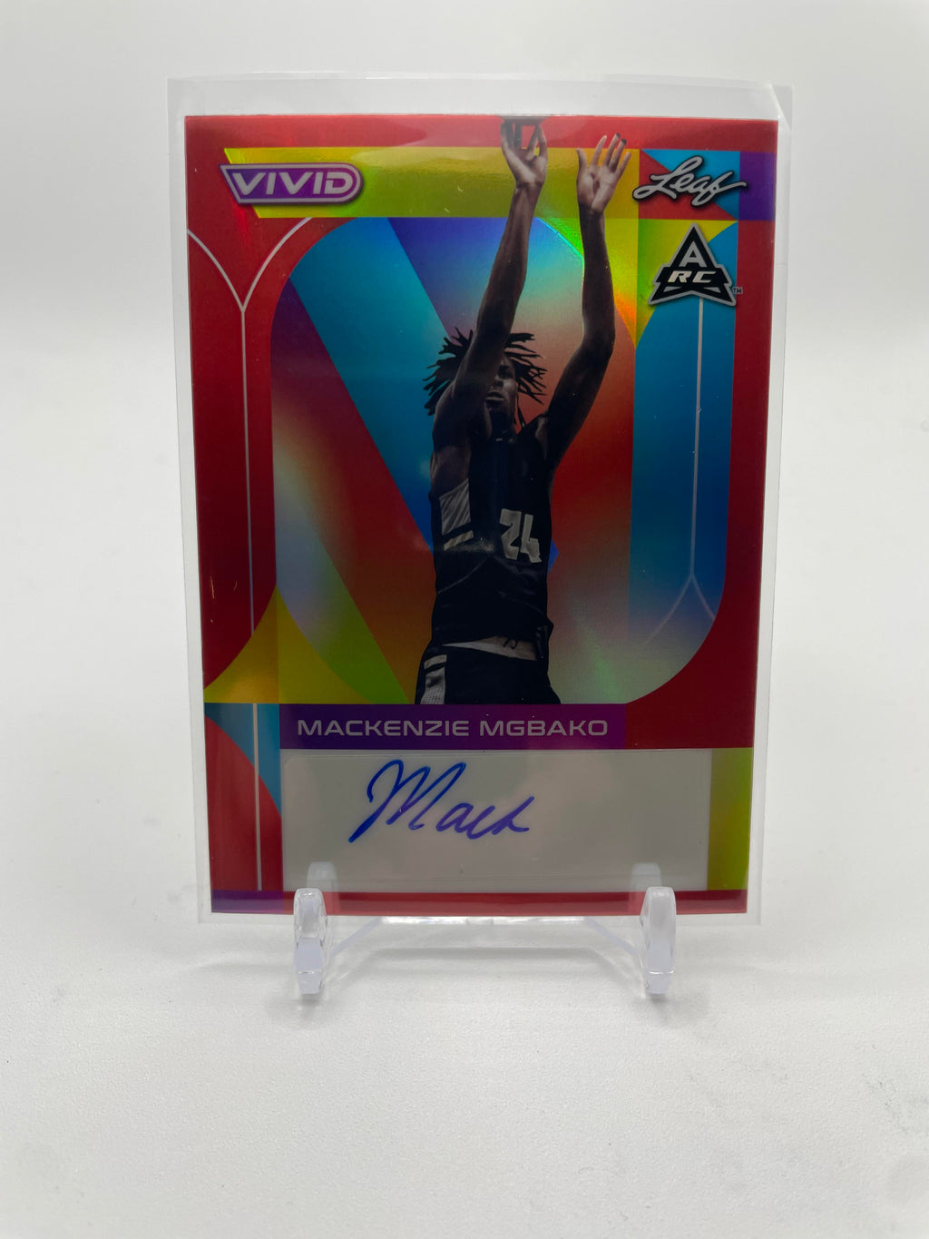 2022-23 Leaf Optichrome Mackenzie Mgbako Auto /6 + /7 + Vivid Auto /35