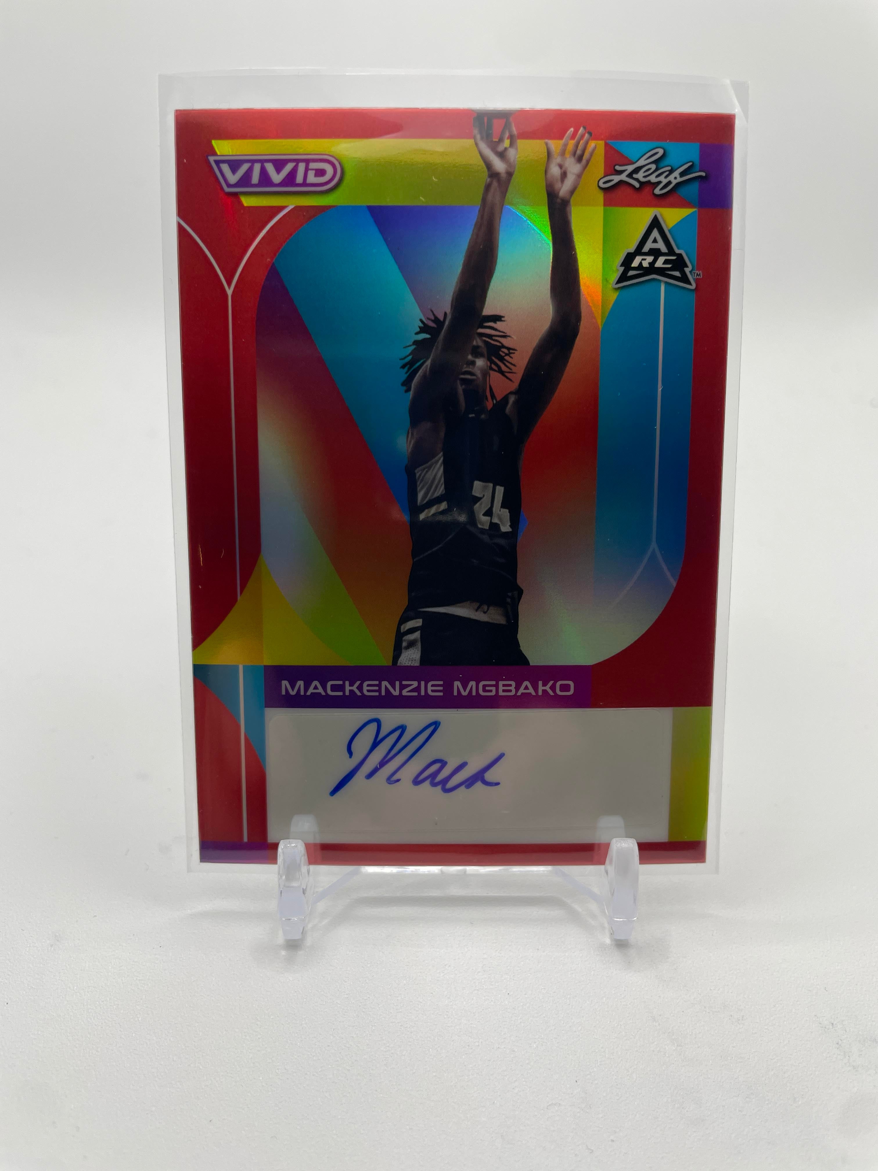 2022-23 Leaf Optichrome Mackenzie Mgbako Auto /6 + /7 + Vivid Auto /35
