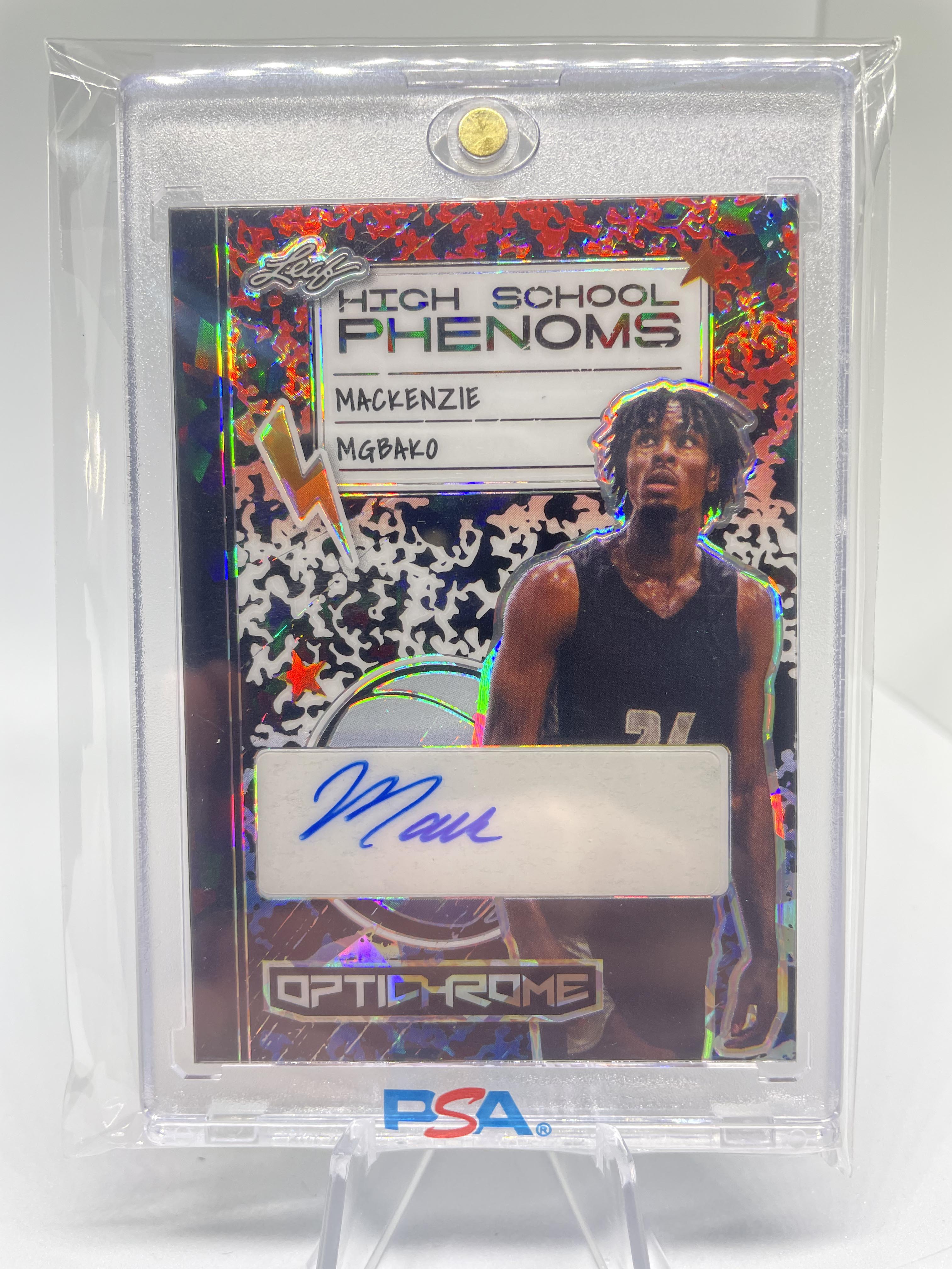 2022-23 Leaf Optichrome Mackenzie Mgbako School Phenoms RWB Rookie Auto 2/2