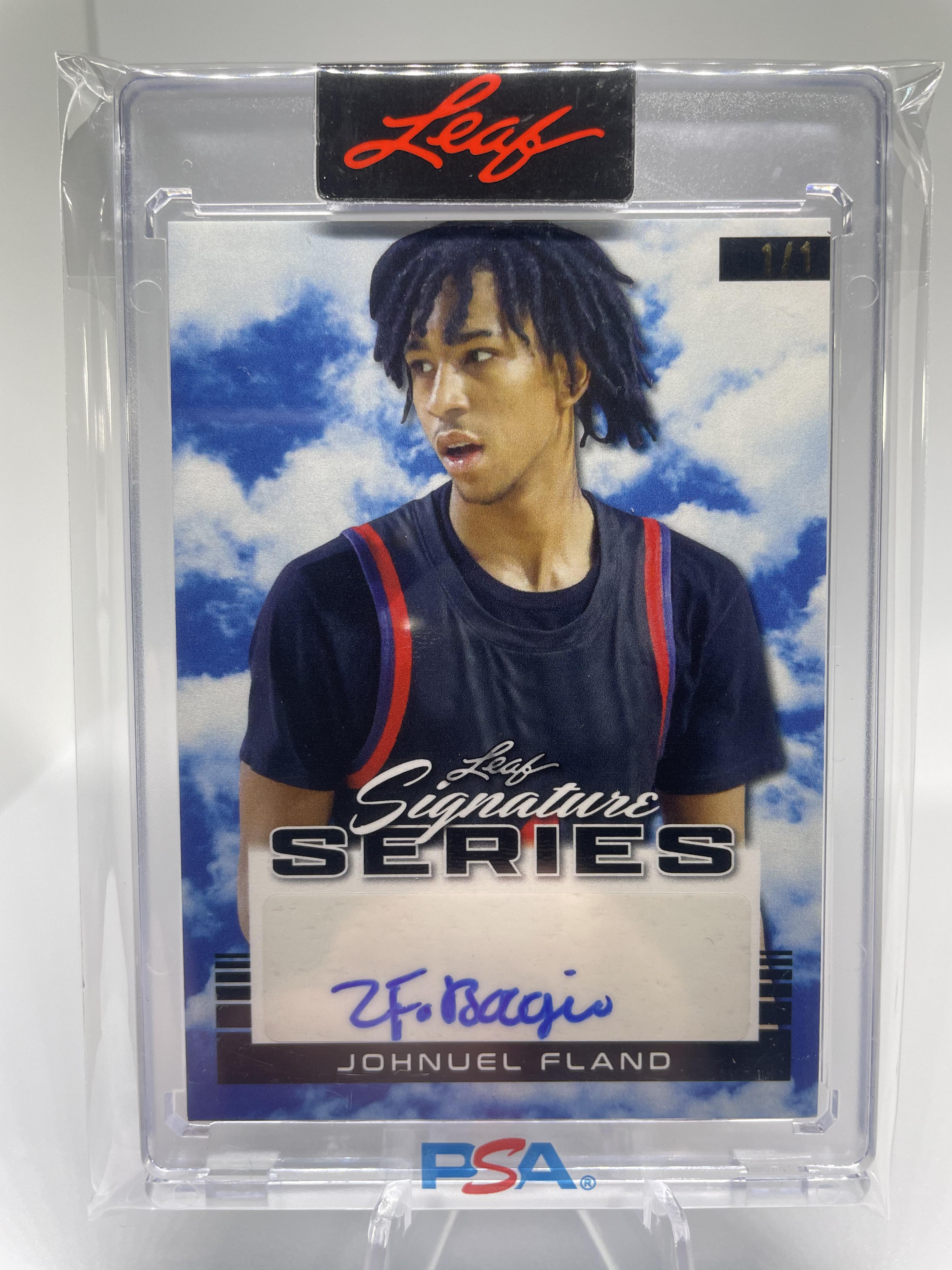 2022-23 Leaf Signature Series Johnuel Fland 1/1 Clouds Rookie Auto #BA-JF1