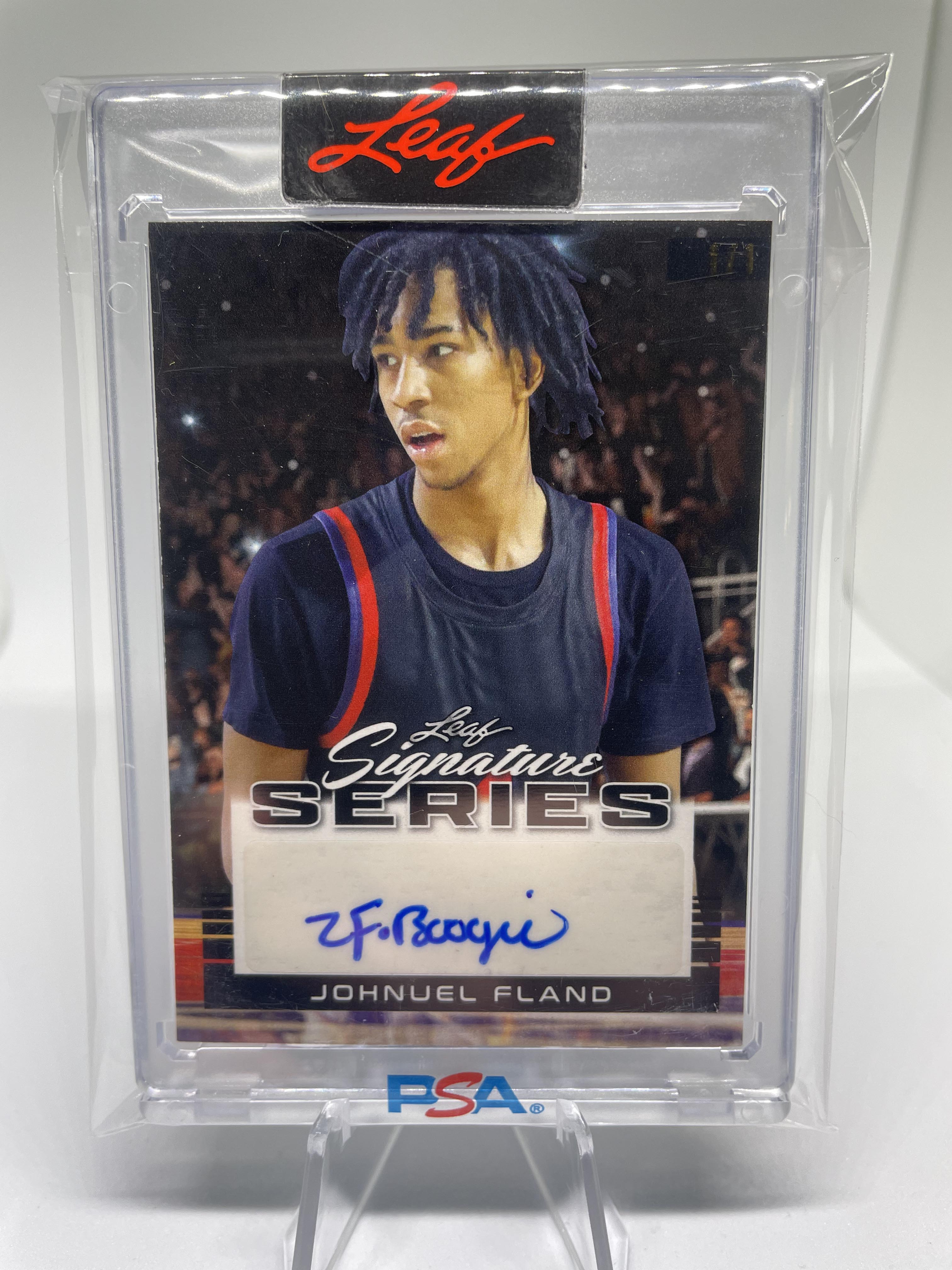 2022-23 Leaf Signature Series Johnuel Fland 1/1 Court Rookie Auto #BA-JF1