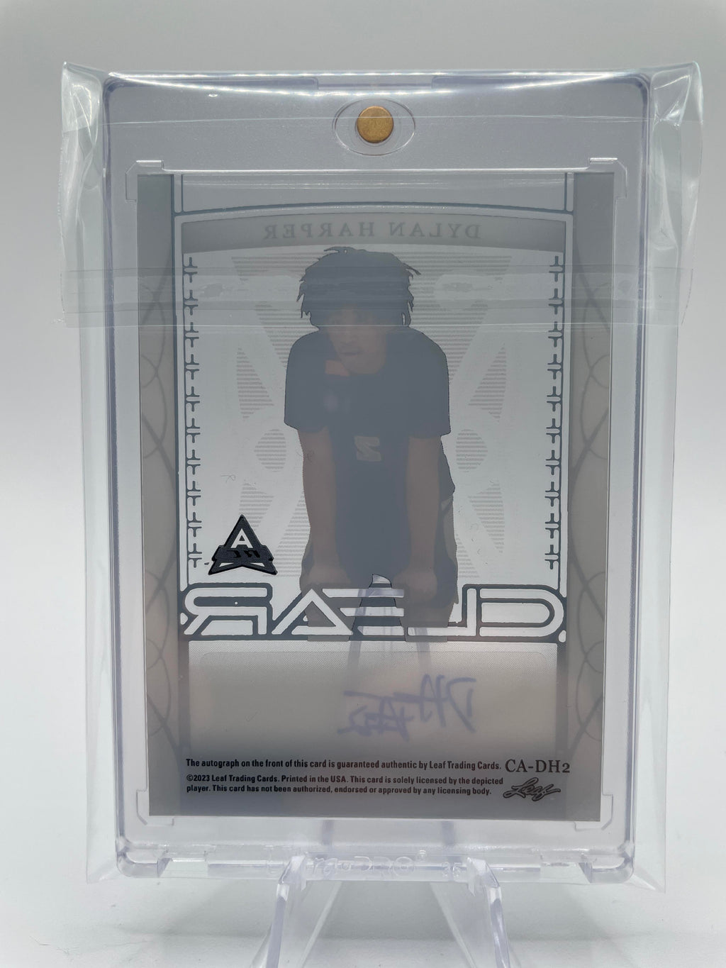 2022-23 Leaf Trinity Clear Dylan Harper Blue Holo Rookie Auto /30
