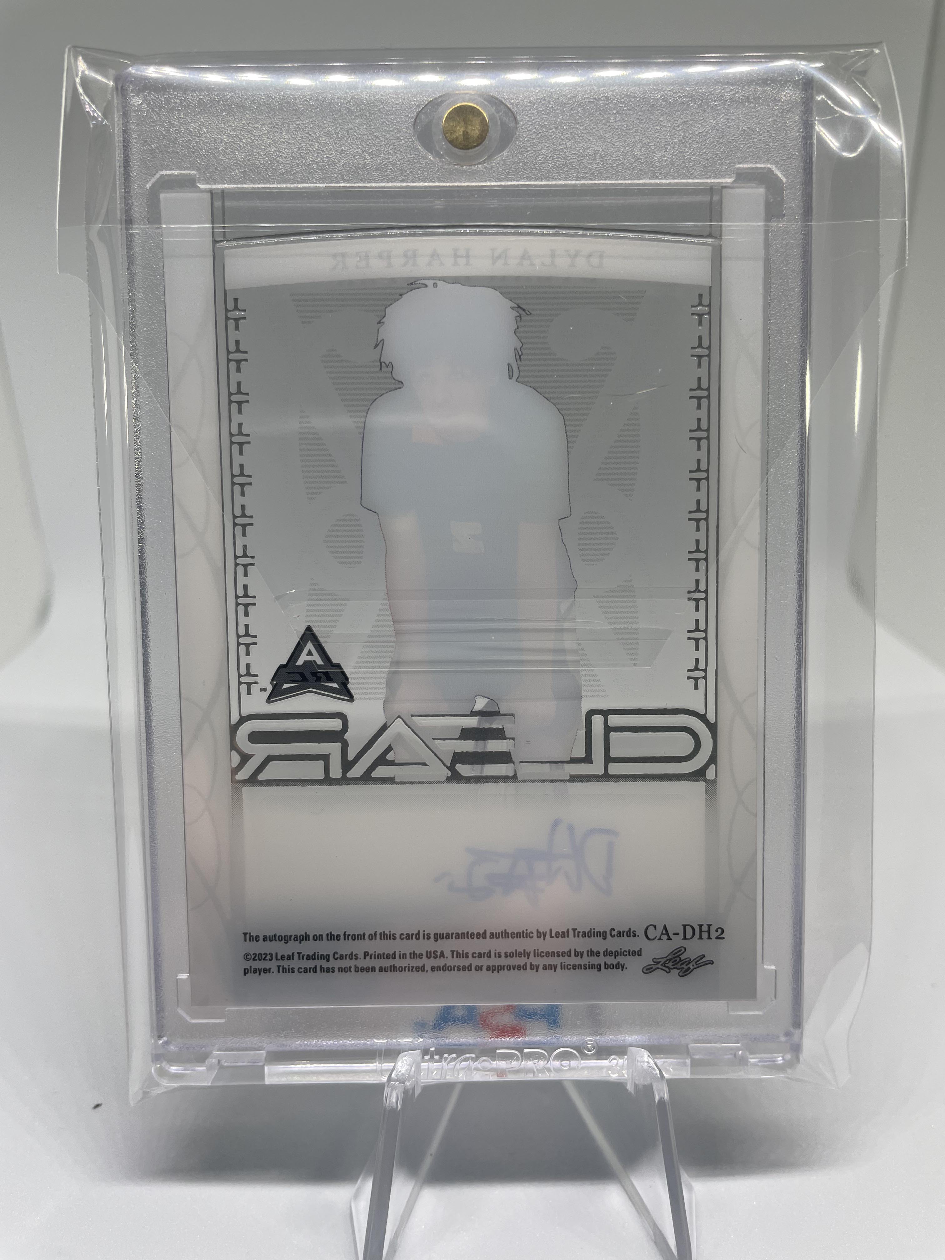 2022-23 Leaf Trinity Clear Dylan Harper Gold Rookie Auto /35