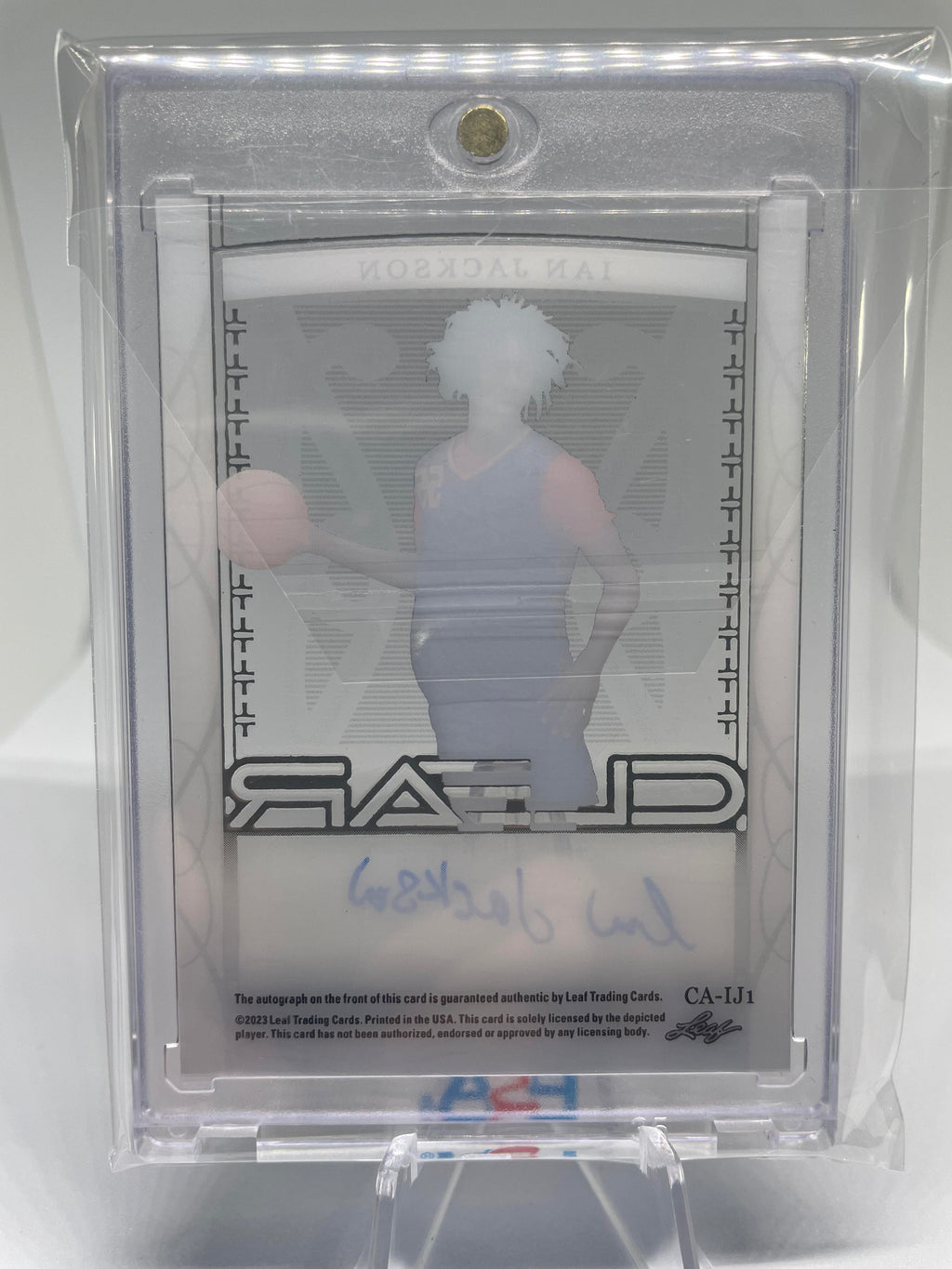 2022-23 Leaf Trinity Clear Ian Jackson Gold Rookie Auto /35